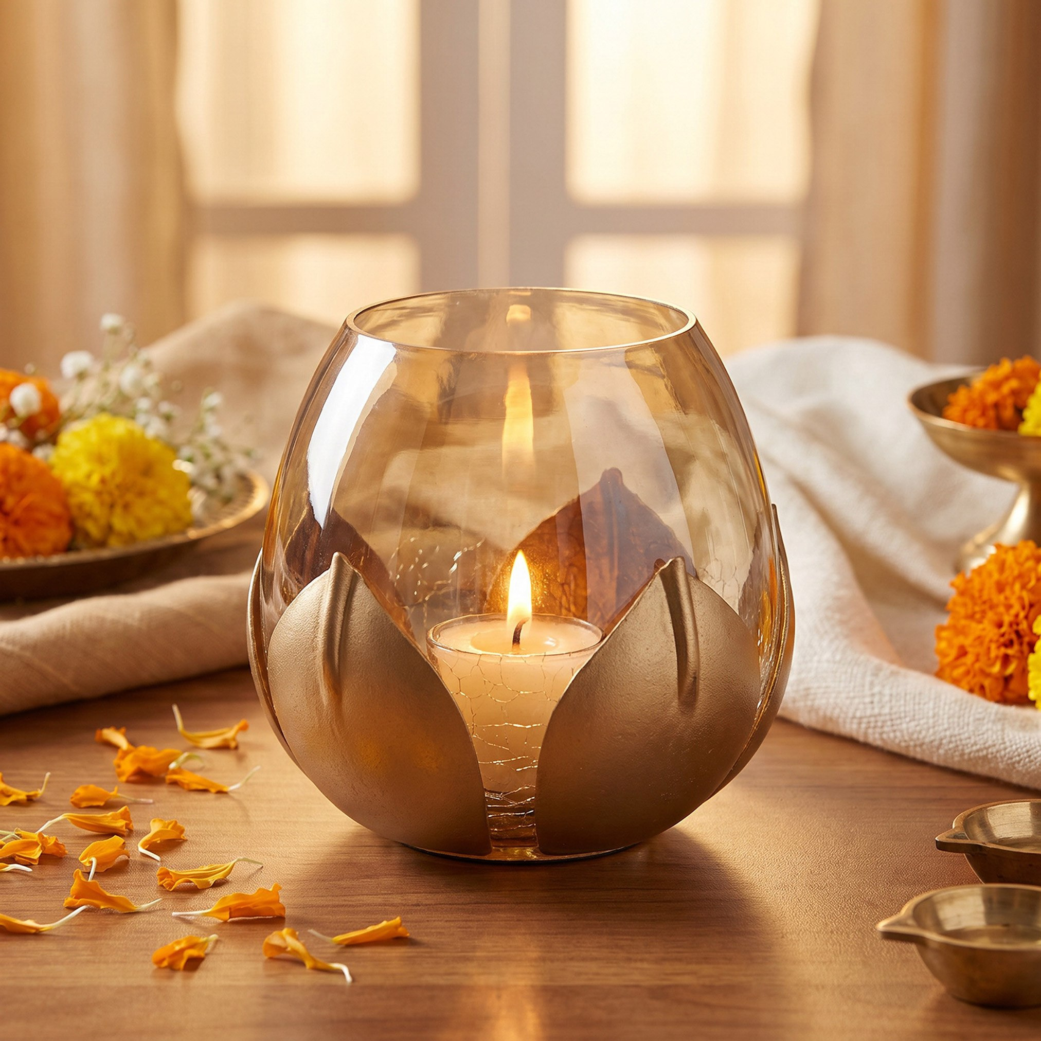 حامل شموع رفيعة جامبو من نيرا - 13 × 13 × 11.5 سم-hbxdiningroom-decorandaccessories-candleholders-image-1