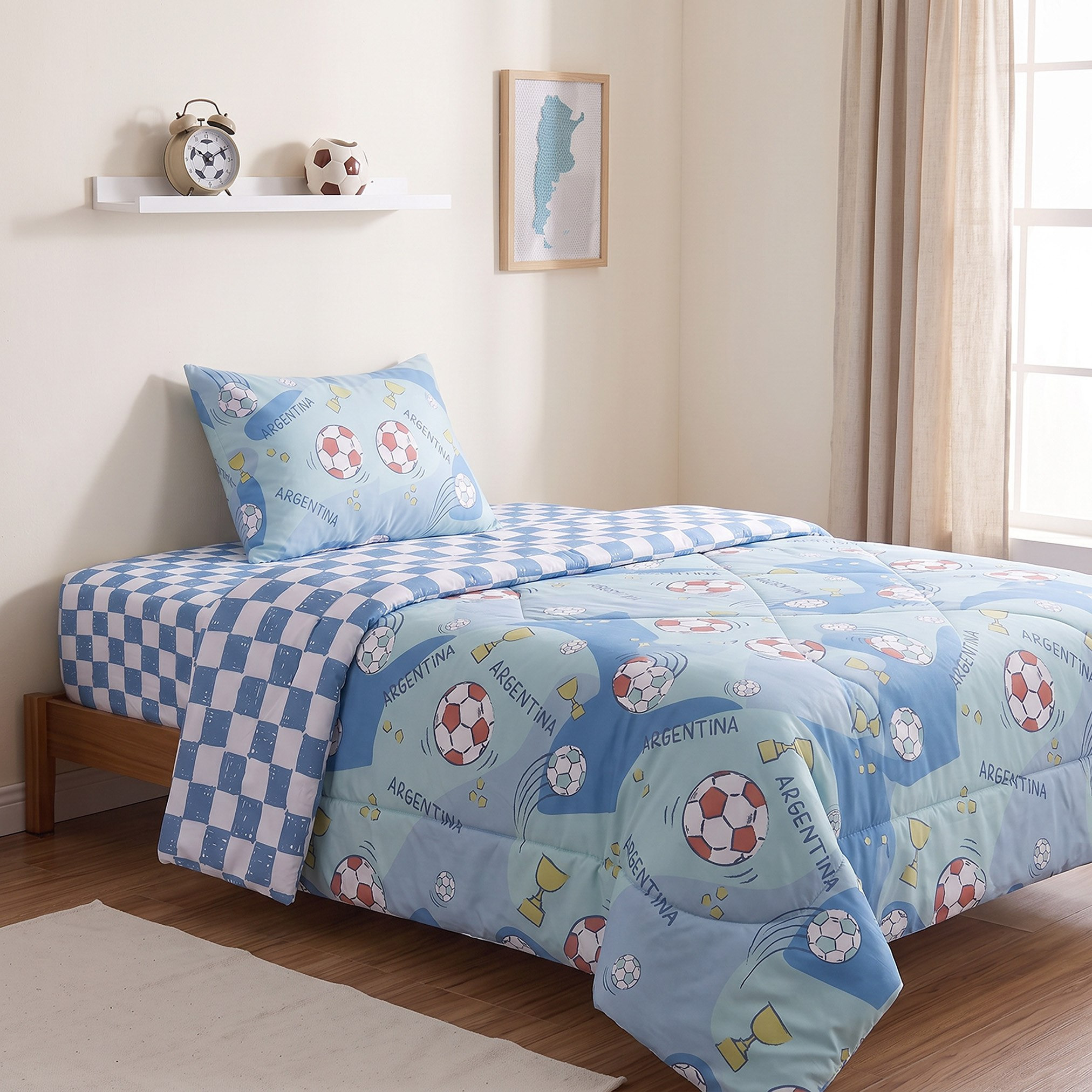 طقم لحاف ألياف دقيقة مقاس فردي 3 قطع من توم سلامبر أرينا - 135x220 سم-hbxkidsandyouth-beddingandfurnishings-comfortersets-image-6