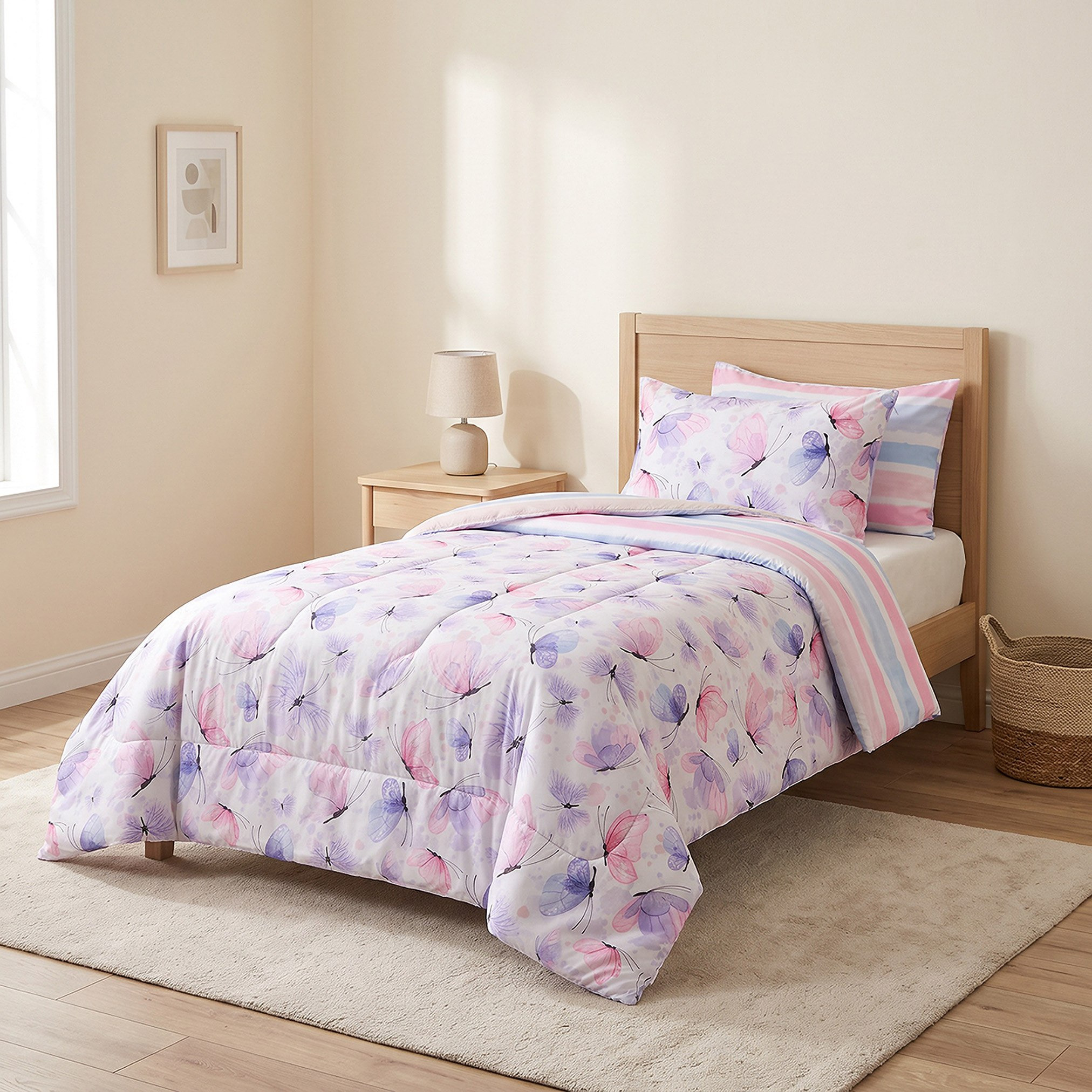 طقم لحاف توين 4 قطع من الألياف الدقيقة دريم سكيب من سلامبر - 120 × 200 سم-hbxkidsandyouth-beddingandfurnishings-comfortersets-image-5
