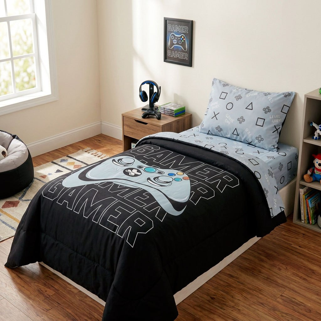 Gaming Slumber Gamer 3-Piece BIAB Single Microfibre Comforter Set - 135x220 cm-hbxkidsandyouth-beddingandfurnishings-comfortersets-image-5