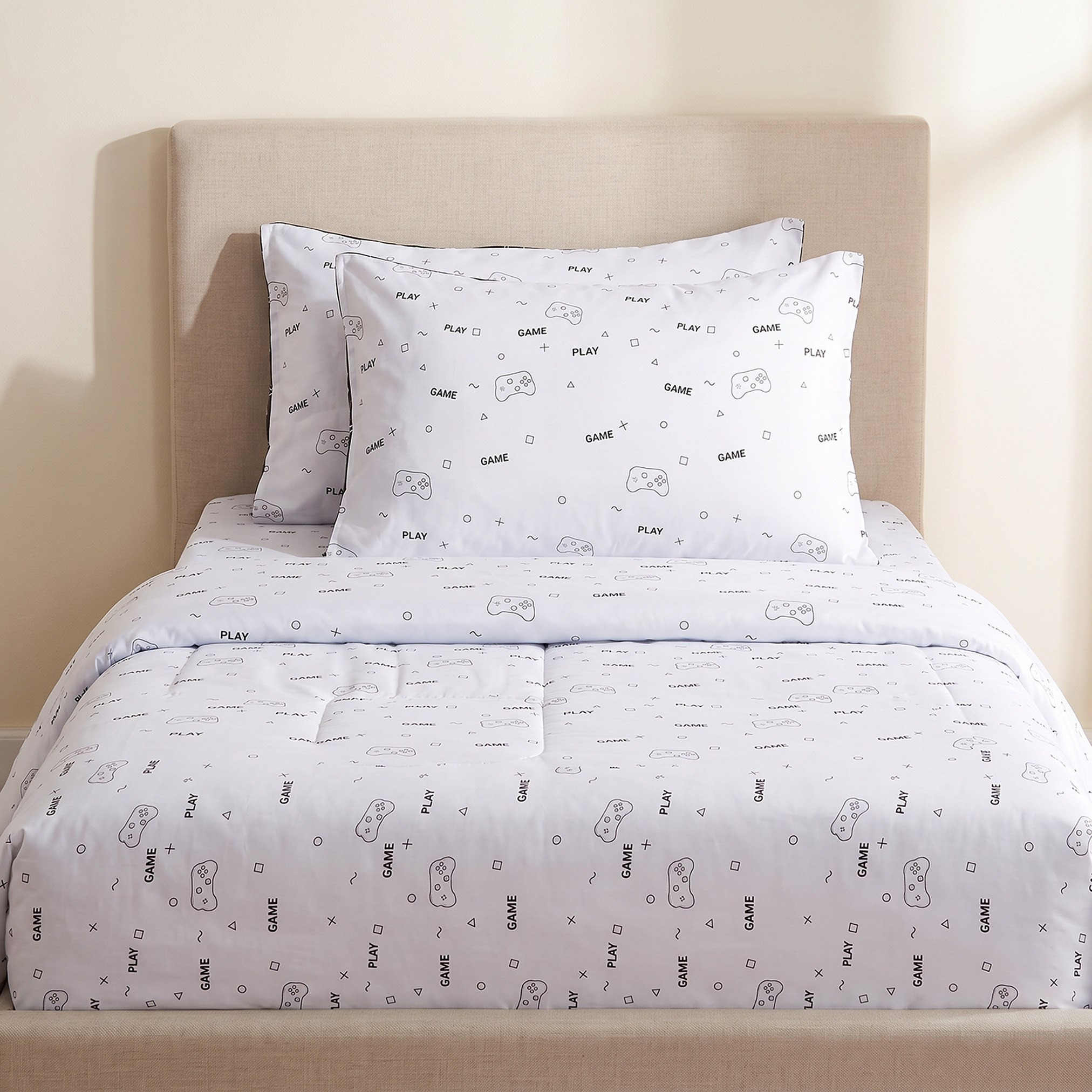 طقم لحاف توين من الألياف 4 قطع جيمنج دودل من سلامبر-hbxkidsandyouth-beddingandfurnishings-comfortersets-image-2