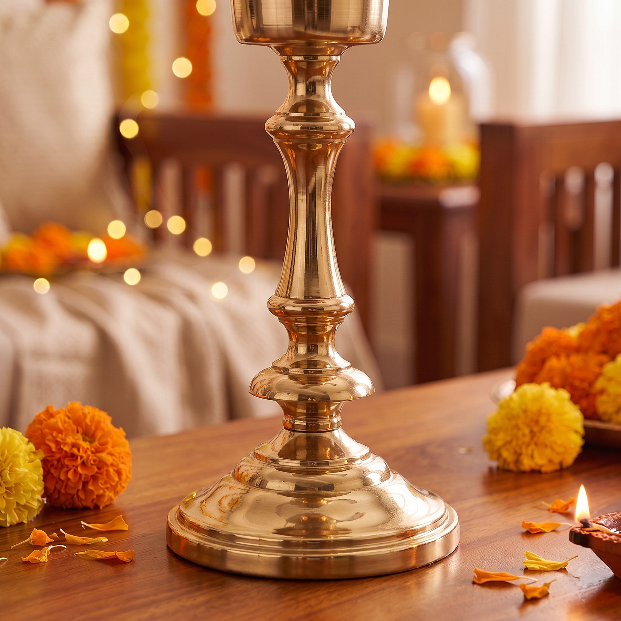 Arunya Glass Candleholder - 12x34 cm-hbxdiningroom-decorandaccessories-candleholders-image-4