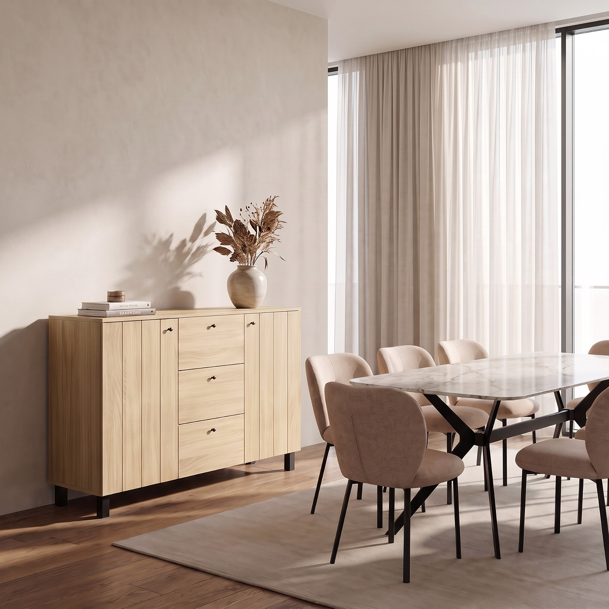 خزانة جانبية ببابين و3 أدراج من أوكيارد إدموند-hbxfurniture-diningroom-buffetsandsideboards-image-7
