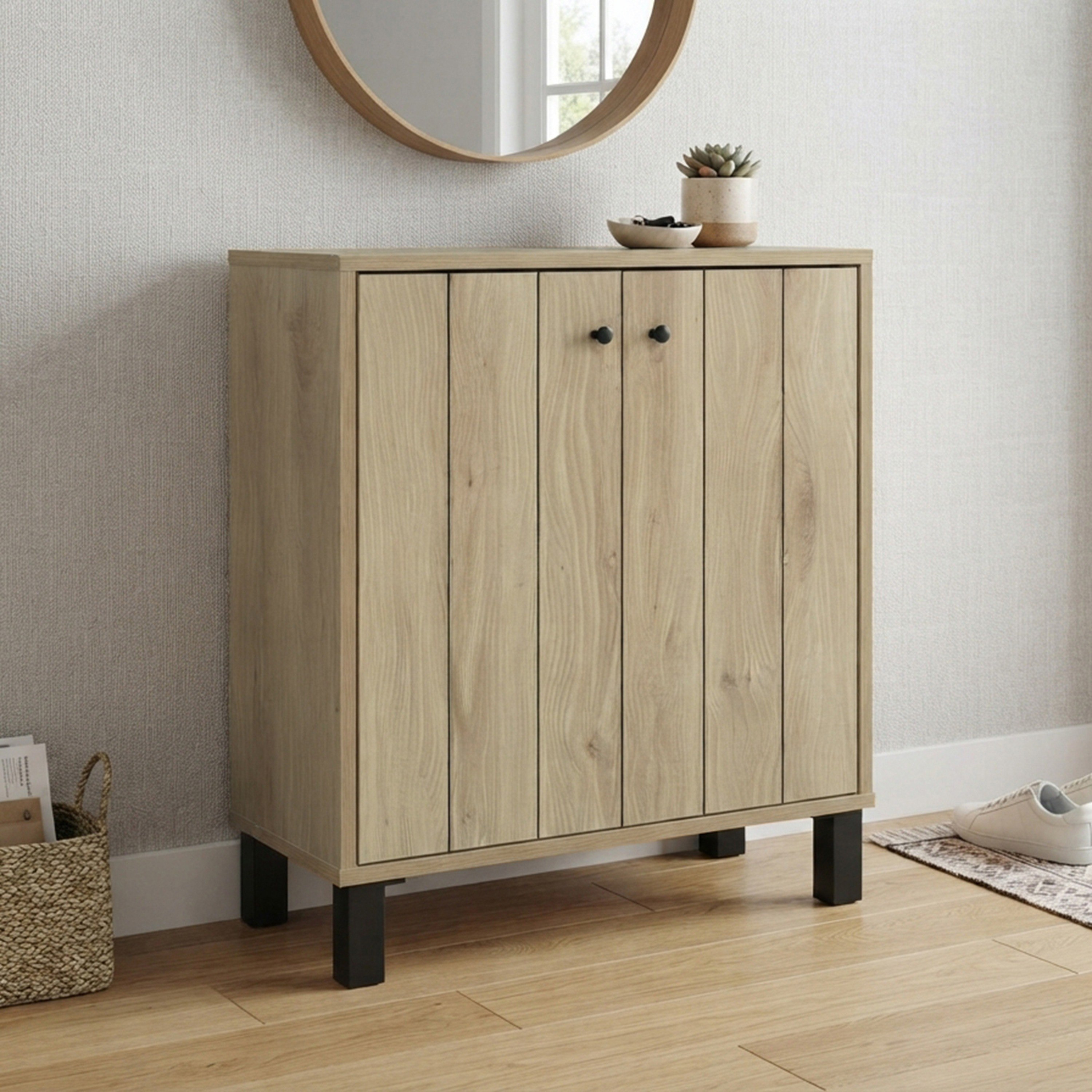 Oakyard Edmond 9-Pair Shoe Cabinet with 2-Doors-hbxbedroom-shoecabinetsandracks-image-1