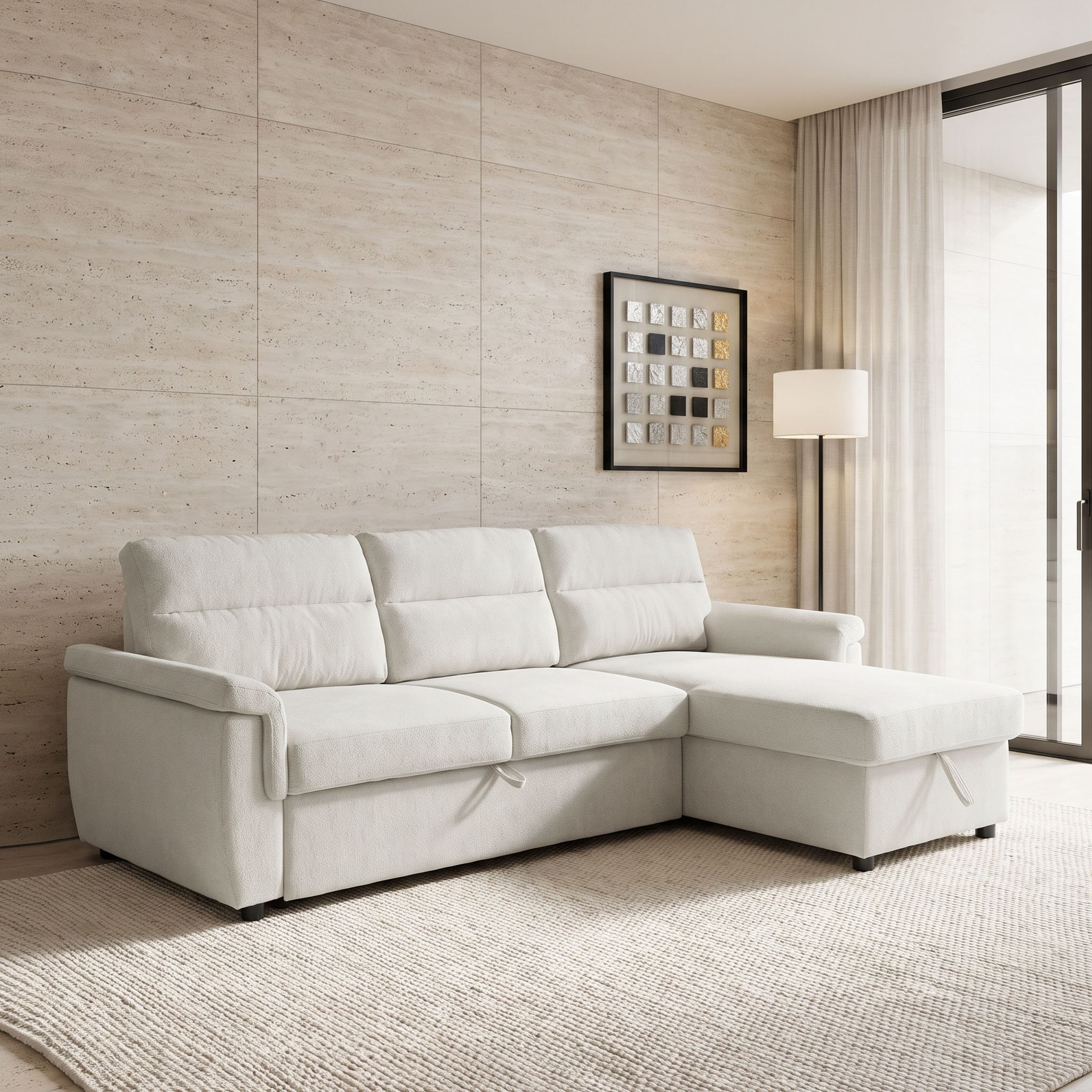 كنبة سرير ركنية قماش قابلة للعكس بـ3 مقاعد ومساحة تخزين من ديلانو-hbxfurniture-sofasandarmchairs-sofabeds-image-1
