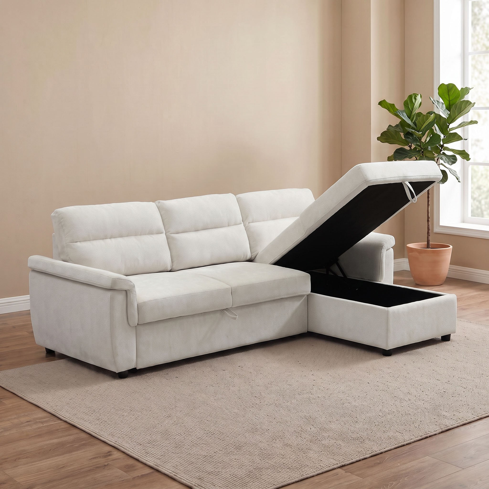 كنبة سرير ركنية قماش قابلة للعكس بـ3 مقاعد ومساحة تخزين من ديلانو-hbxfurniture-sofasandarmchairs-sofabeds-image-5