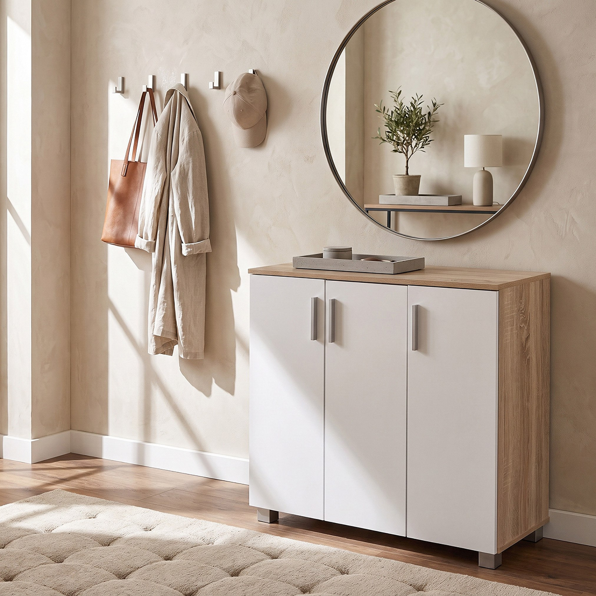 Movo Coda Patara 18 Pairs 3 Door Shoe Cabinet-hbxbedroom-shoecabinetsandracks-image-1