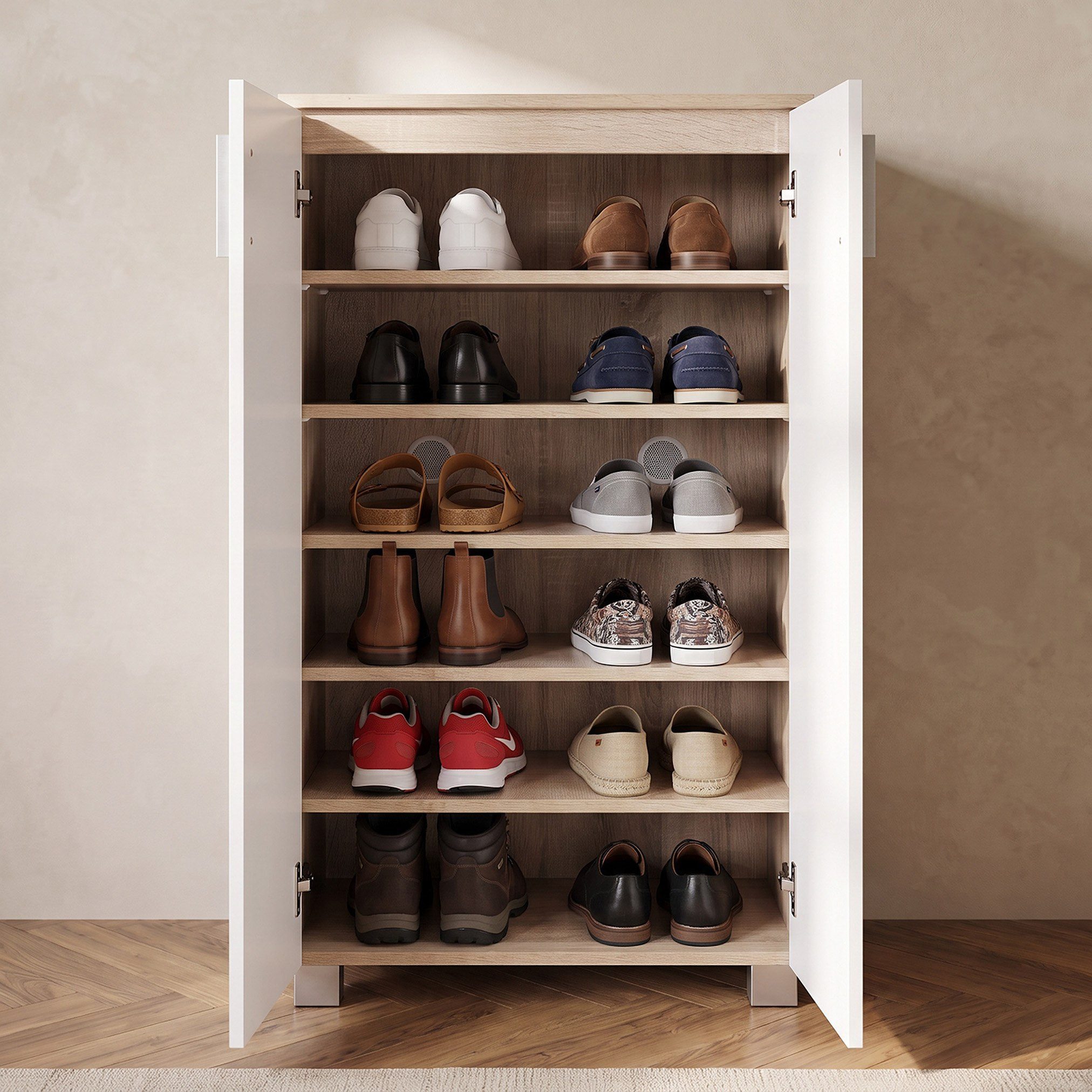 Movo Coda Patara 18 Pairs 2 Door Shoe Cabinet-hbxbedroom-shoecabinetsandracks-image-4