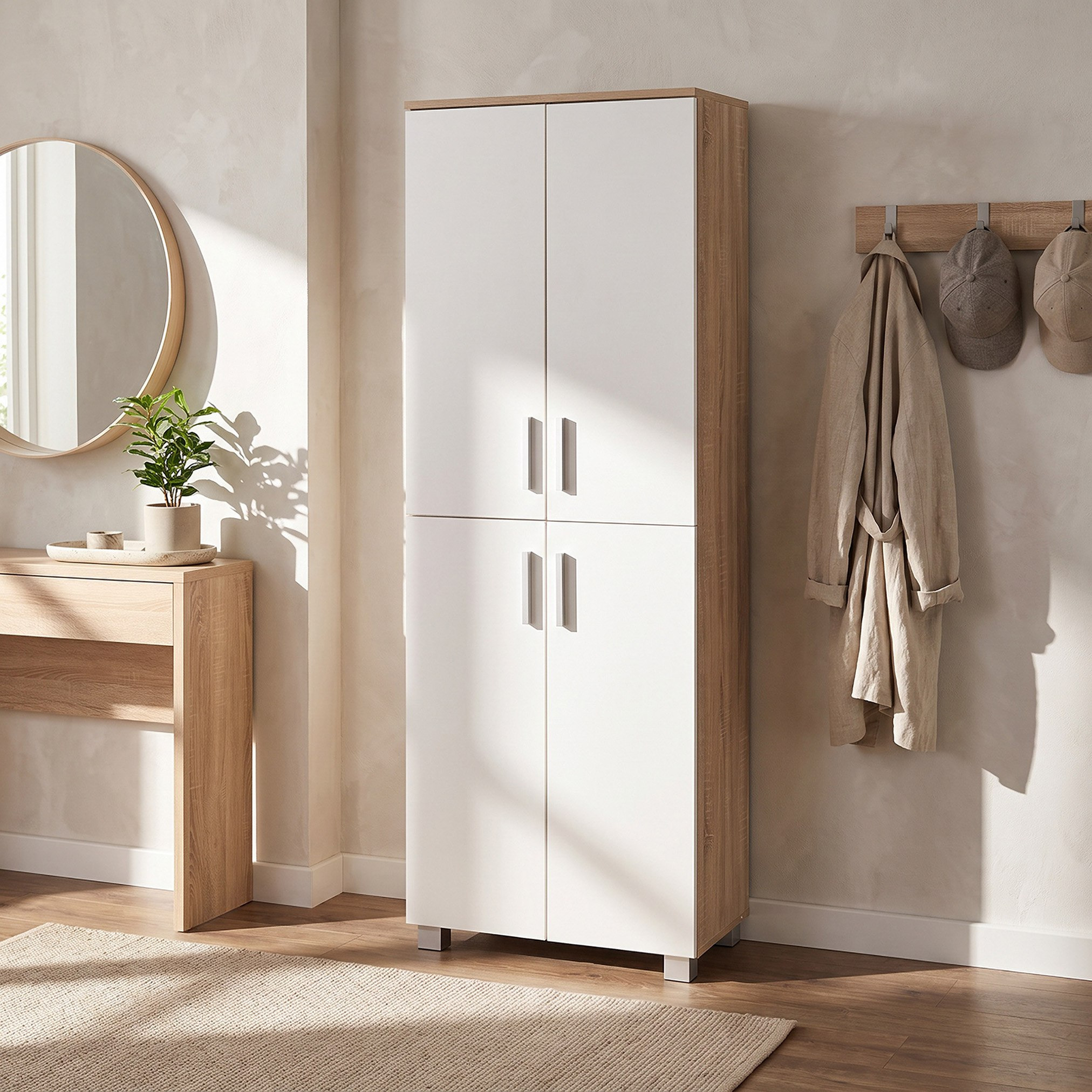 Movo Coda Patara 22 Pairs 4 Door Shoe Cabinet-hbxbedroom-shoecabinetsandracks-image-1