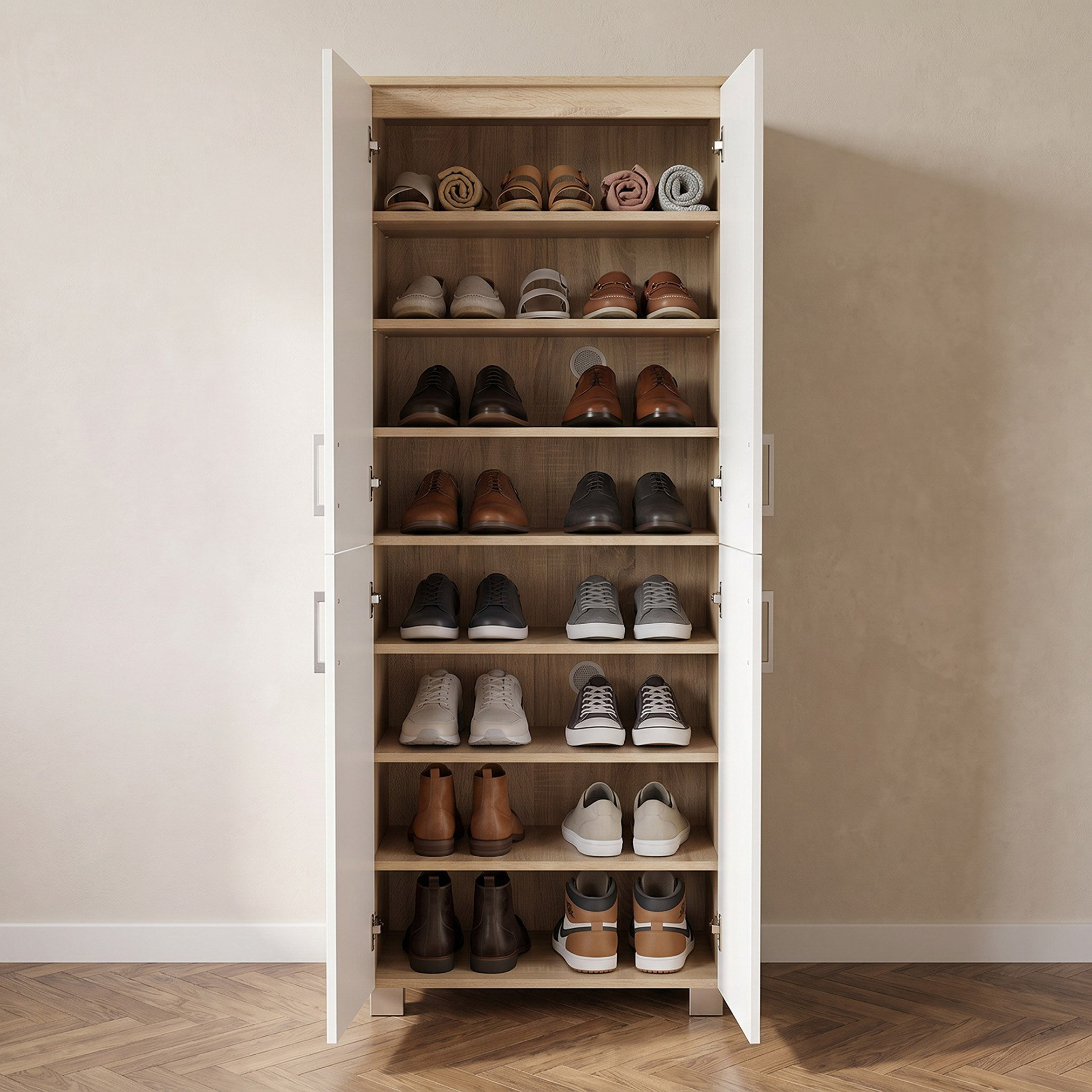 Movo Coda Patara 22 Pairs 4 Door Shoe Cabinet-hbxbedroom-shoecabinetsandracks-image-4