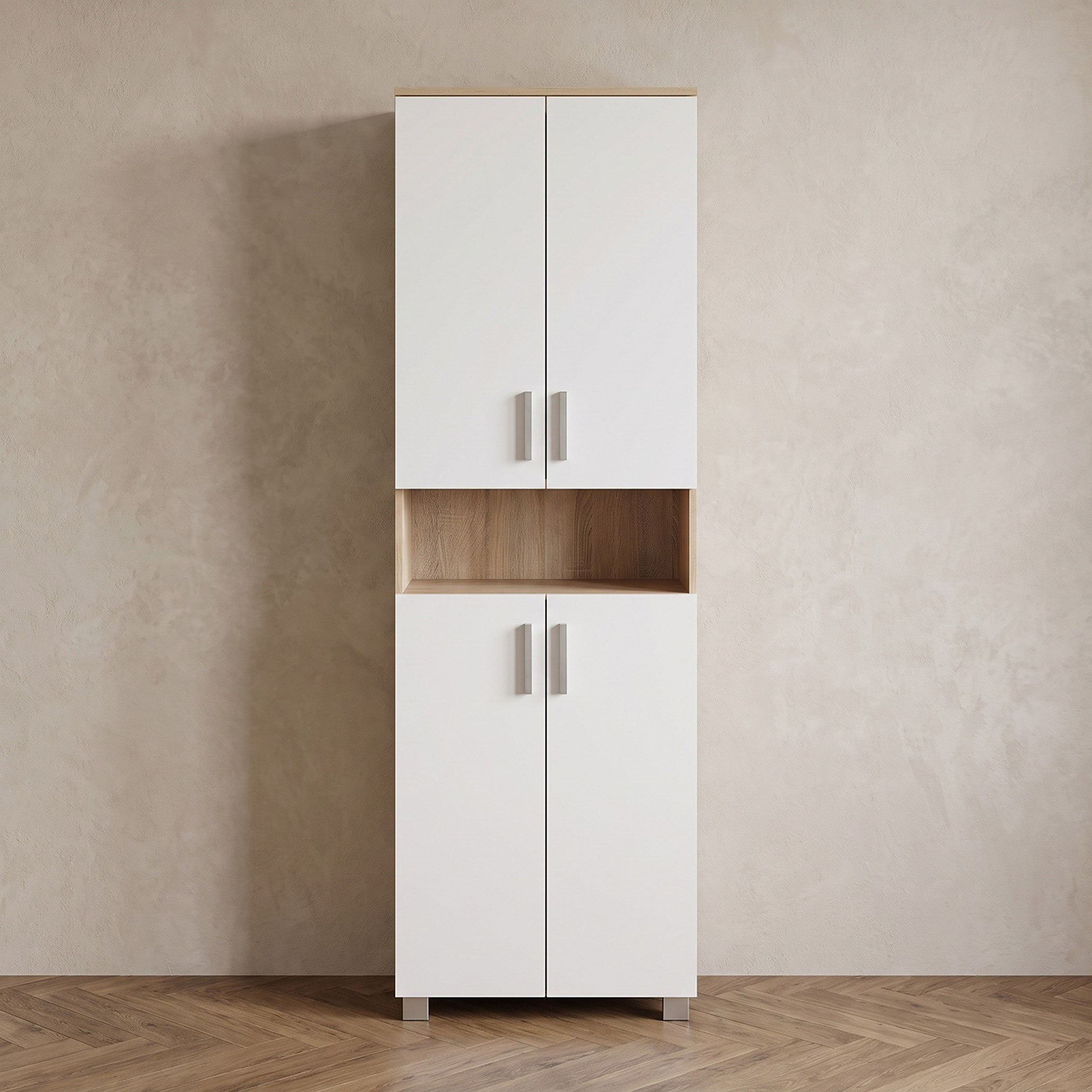 Movo Coda Patara 26 Pairs 4 Door Shoe Cabinet with Open Shelf-hbxbedroom-shoecabinetsandracks-image-3