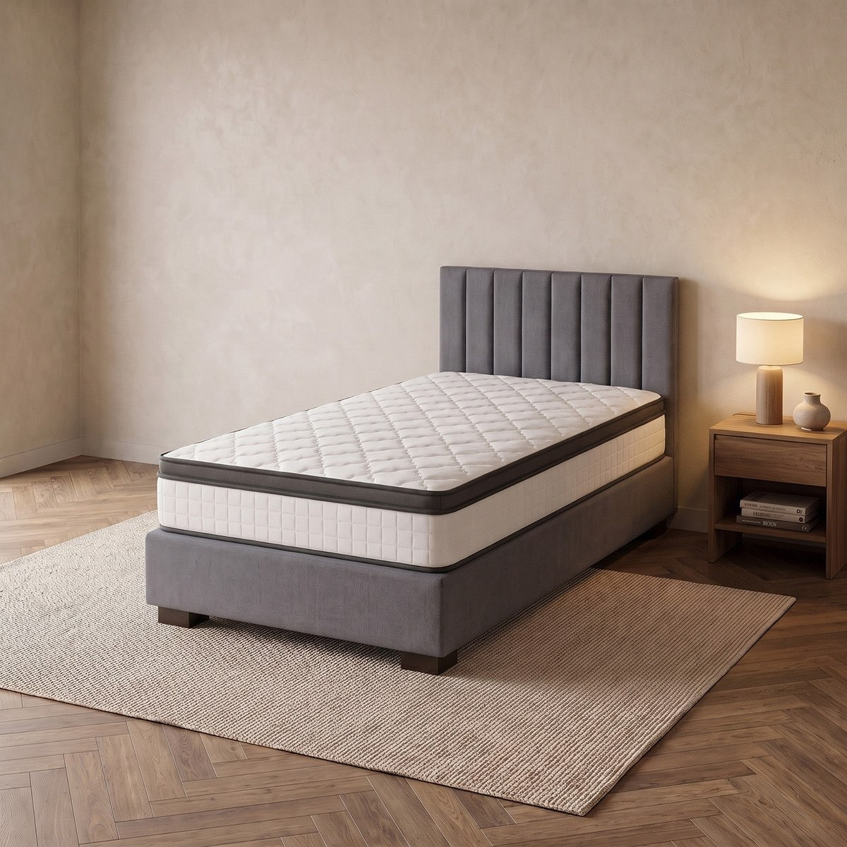 i-SleepEase-iRestora Firm Pocket Spring Single Mattress - 90x190x25 cm-hbxfurniture-bedroom-mattresses-single-image-1