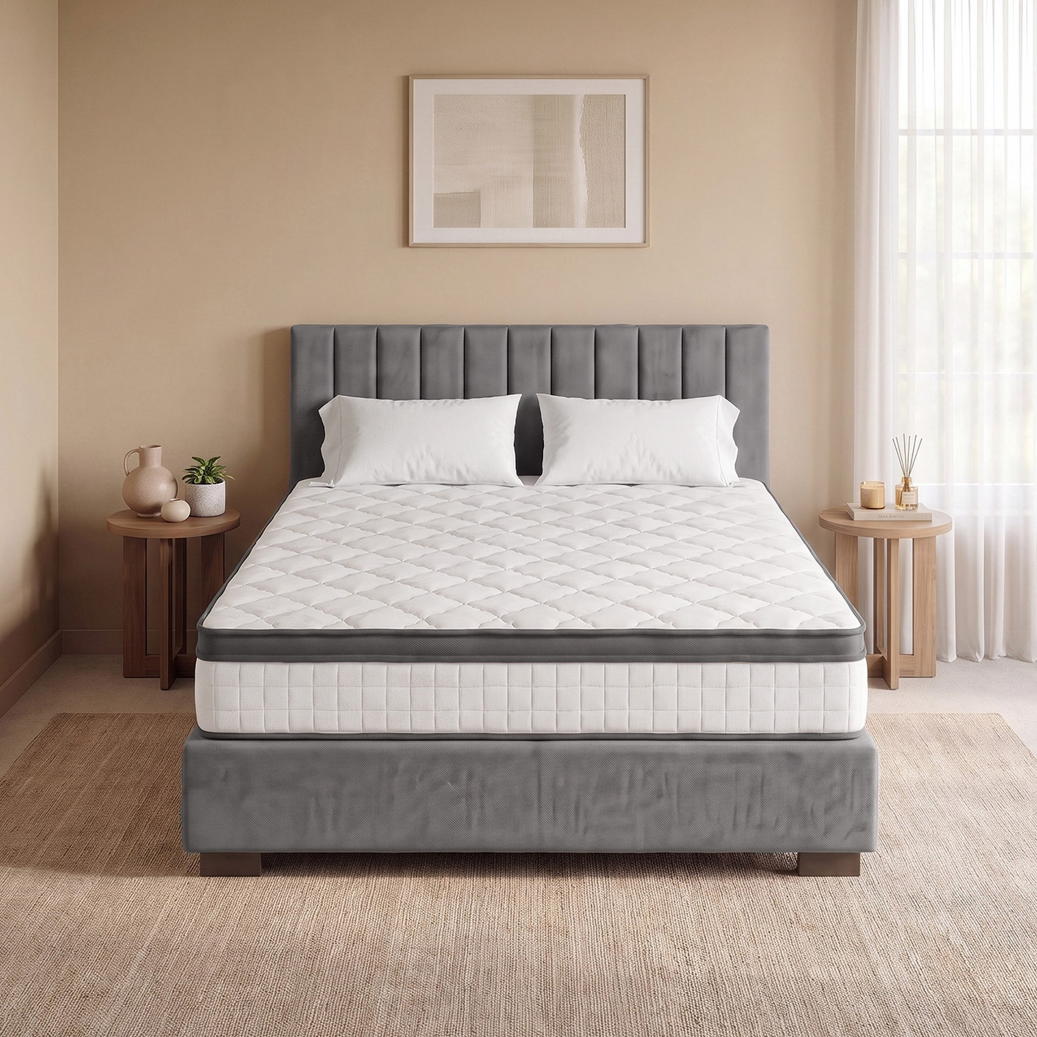 مرتبة كوين بنوابض جيبية داعمة آي ريستورا من آي سليب إيز - 150x200x25 سم-hbxbedroom-mattresses-queen-image-6