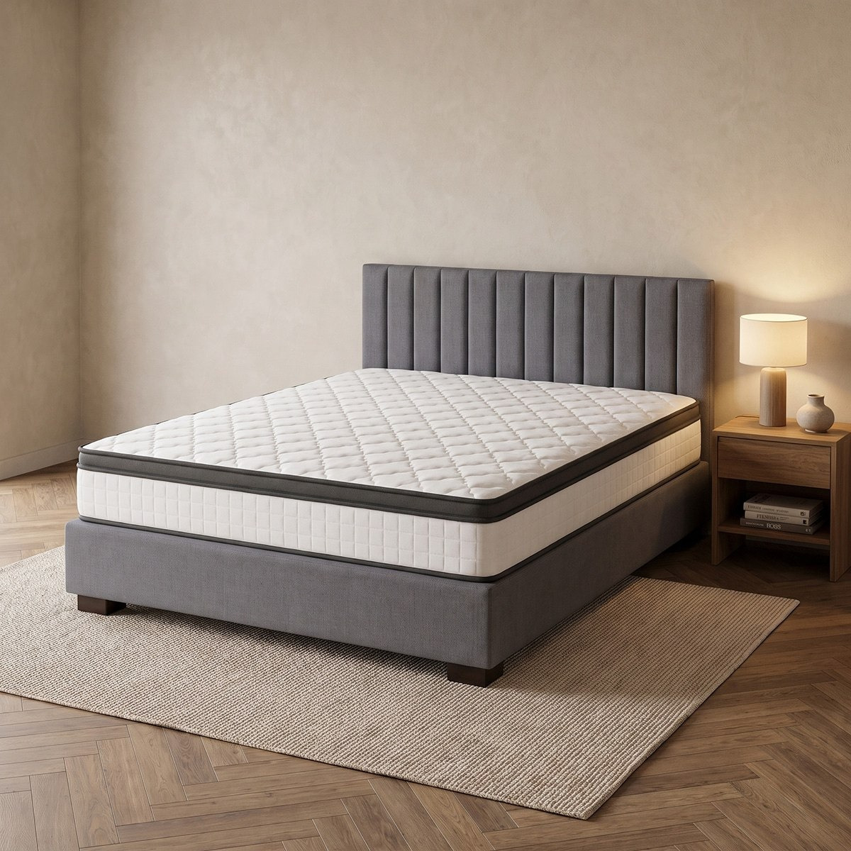 iSleepEase iRestora Firm Pocket Spring Super King Mattress - 200x200x25 cm-hbxfurniture-mattresses-superking-image-1