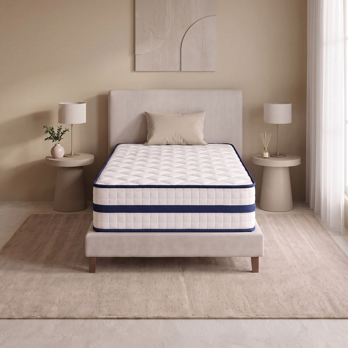 i-SleepNest-ice Touch Cool Fabric Medium Firm Pocket Spring Single Mattress - 90x190x26 cm-hbxfurniture-bedroom-mattresses-single-image-5