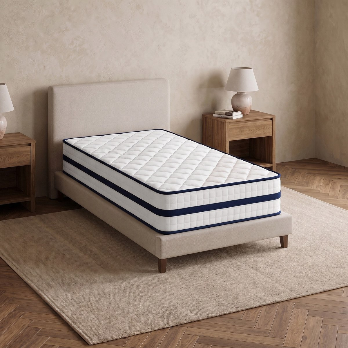 iSleepNest-ice Touch Cool Fabric Medium Firm Pocket Spring Single Mattress - 90x200x26 cm-hbxfurniture-bedroom-mattresses-single-image-3
