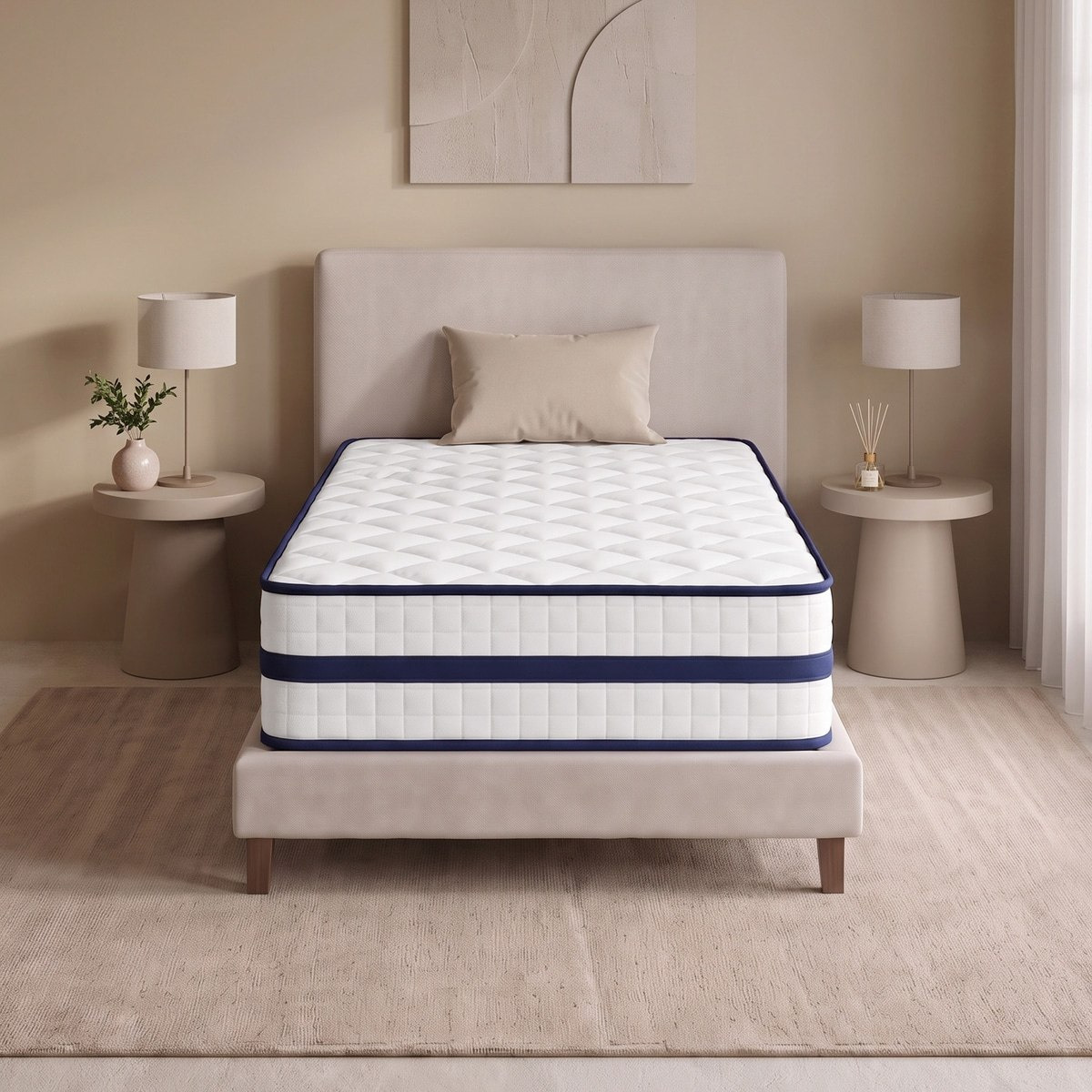 iSleepNest-ice Touch Cool Fabric Medium Firm Pocket Spring Single Mattress - 90x200x26 cm-hbxfurniture-bedroom-mattresses-single-image-5