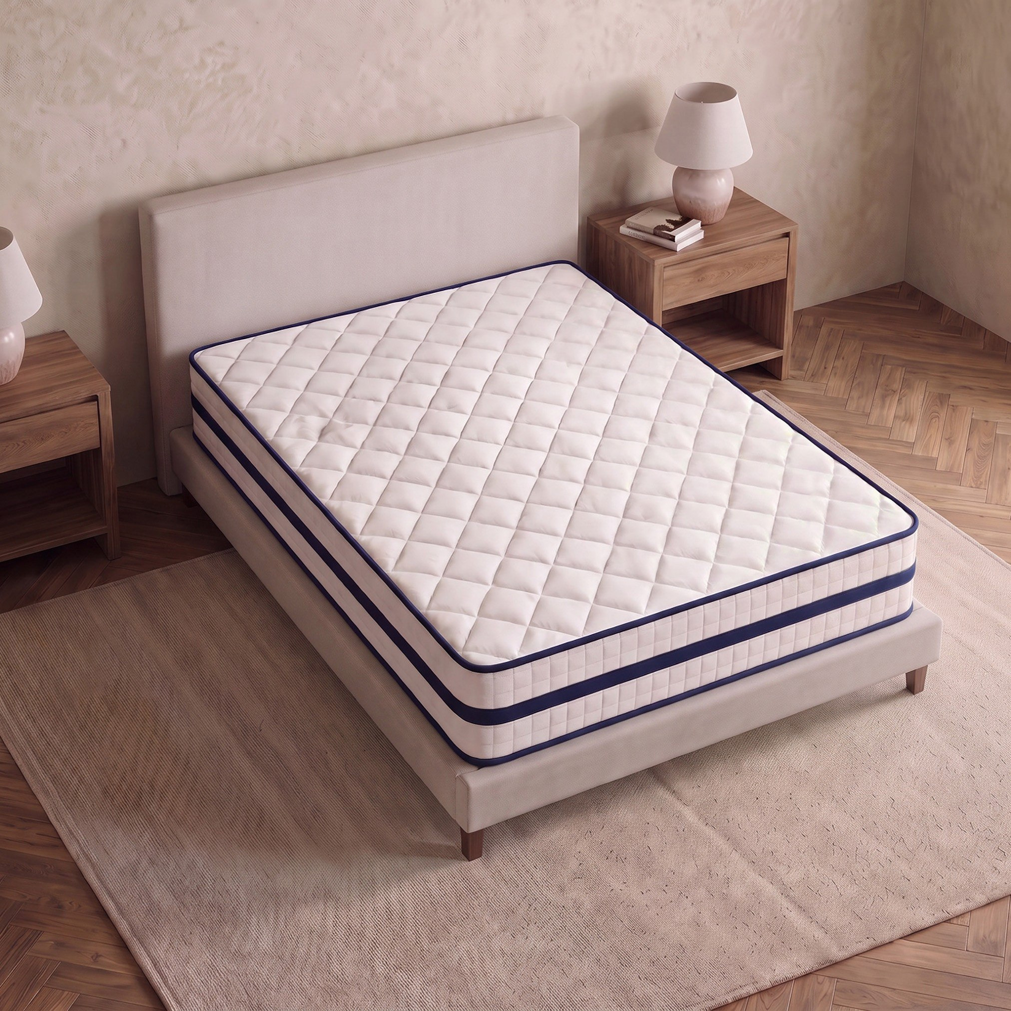 i-SleepNest-ice Touch Cool Fabric Medium Firm Pocket Spring Queen Mattress - 155x205x26 cm-hbxbedroom-mattresses-queen-image-4