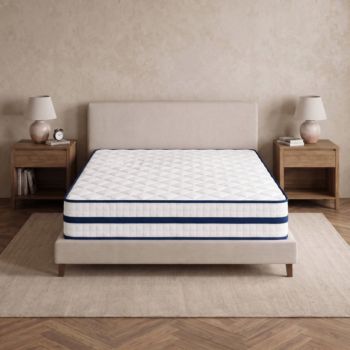 iSleepNest-ice Touch Cool Fabric Medium Firm Pocket Spring King Mattress - 180x200x26cm-hbxfurniture-mattresses-king-image-2