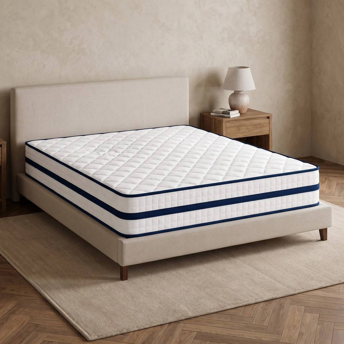 iSleepNest-ice Touch Cool Fabric Medium Firm Pocket Spring King Mattress - 180x200x26cm-hbxfurniture-mattresses-king-image-3