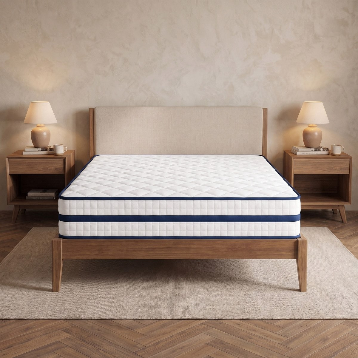 iSleepNest-ice Touch Cool Fabric Medium Firm Pocket Spring Super King Mattress - 200x200x26 cm-hbxfurniture-mattresses-superking-image-2