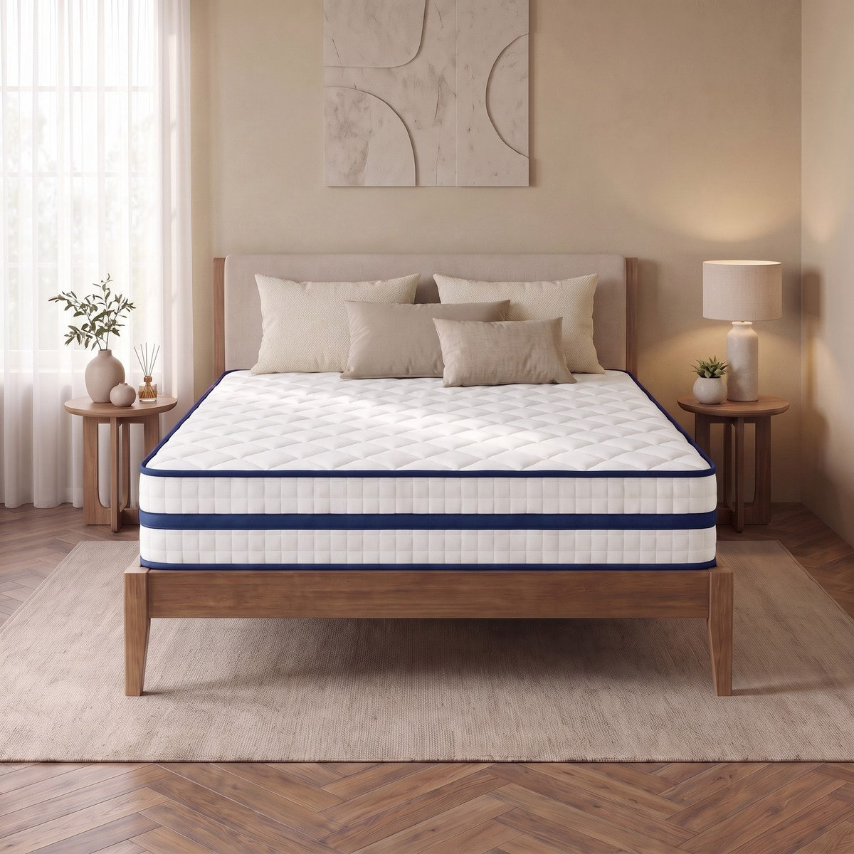 iSleepNest-ice Touch Cool Fabric Medium Firm Pocket Spring Super King Mattress - 200x200x26 cm-hbxfurniture-mattresses-superking-image-5