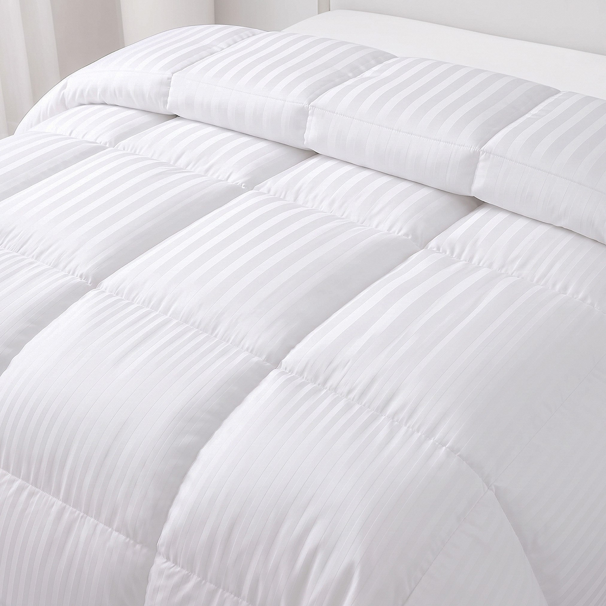 Stannford 3-Piece Satin Hotel Stripe Microfiber Twin Comforter Set - 160x220 cm-hbxbedroom-bedding-comfortersets-image-3