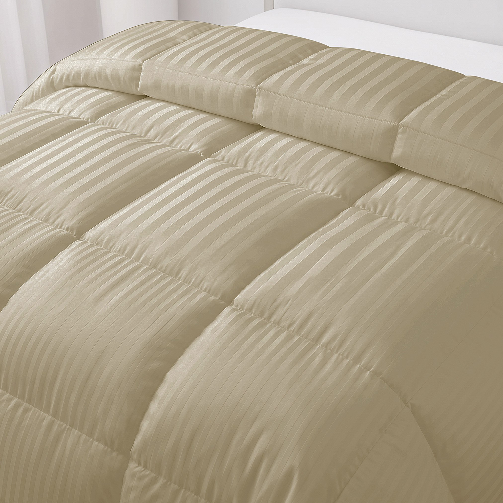 Stannford 3-Piece Hotel Satin Stripe Microfiber Twin Comforter Set - 160x220 cm-hbxbedroom-bedding-comfortersets-image-3