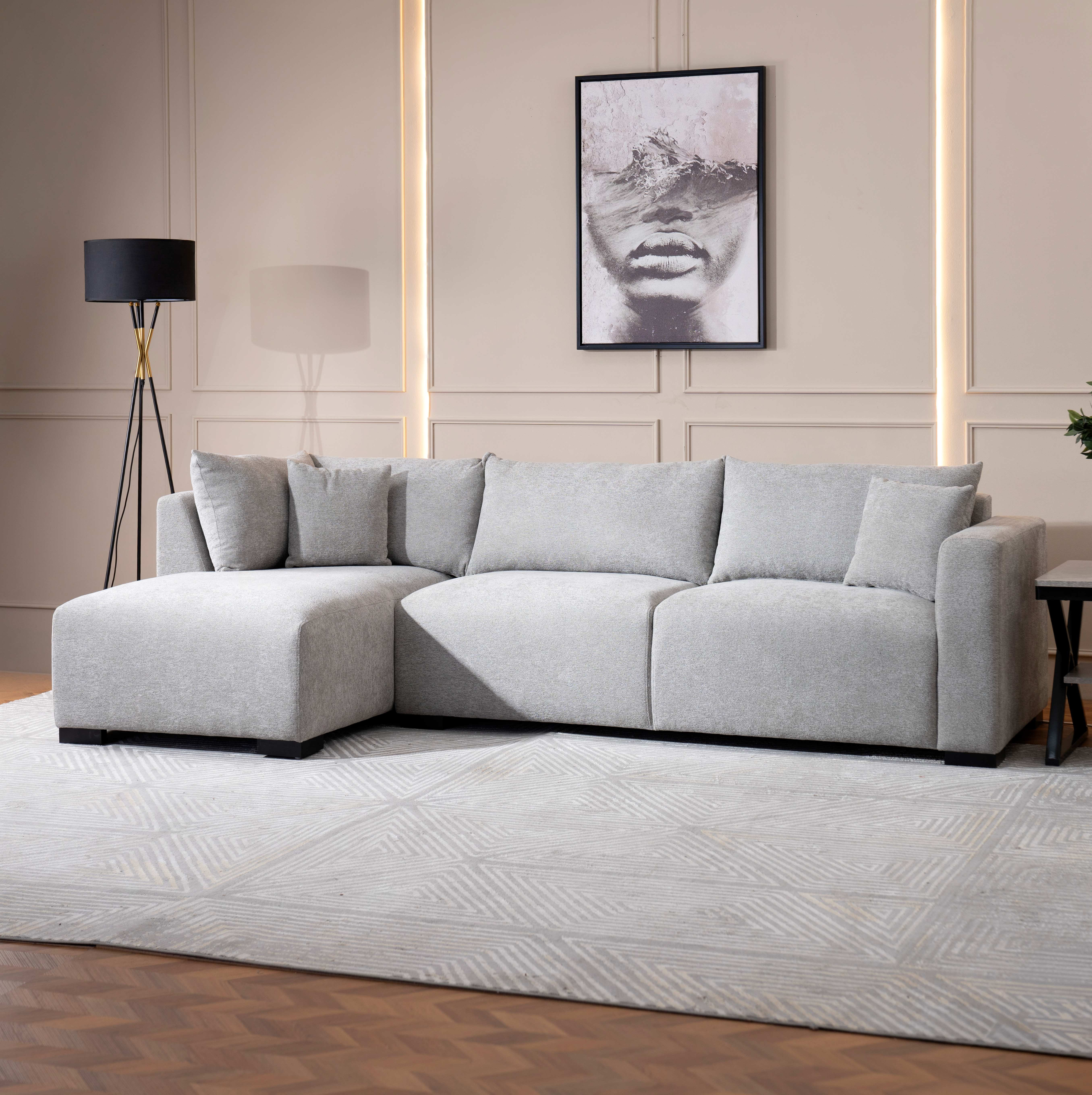 Andrea 4-Seater Left Corner Fabric Sofa with 2 Cushions-hbxlivingroom-sofasandarmchairs-cornersofas-image-1