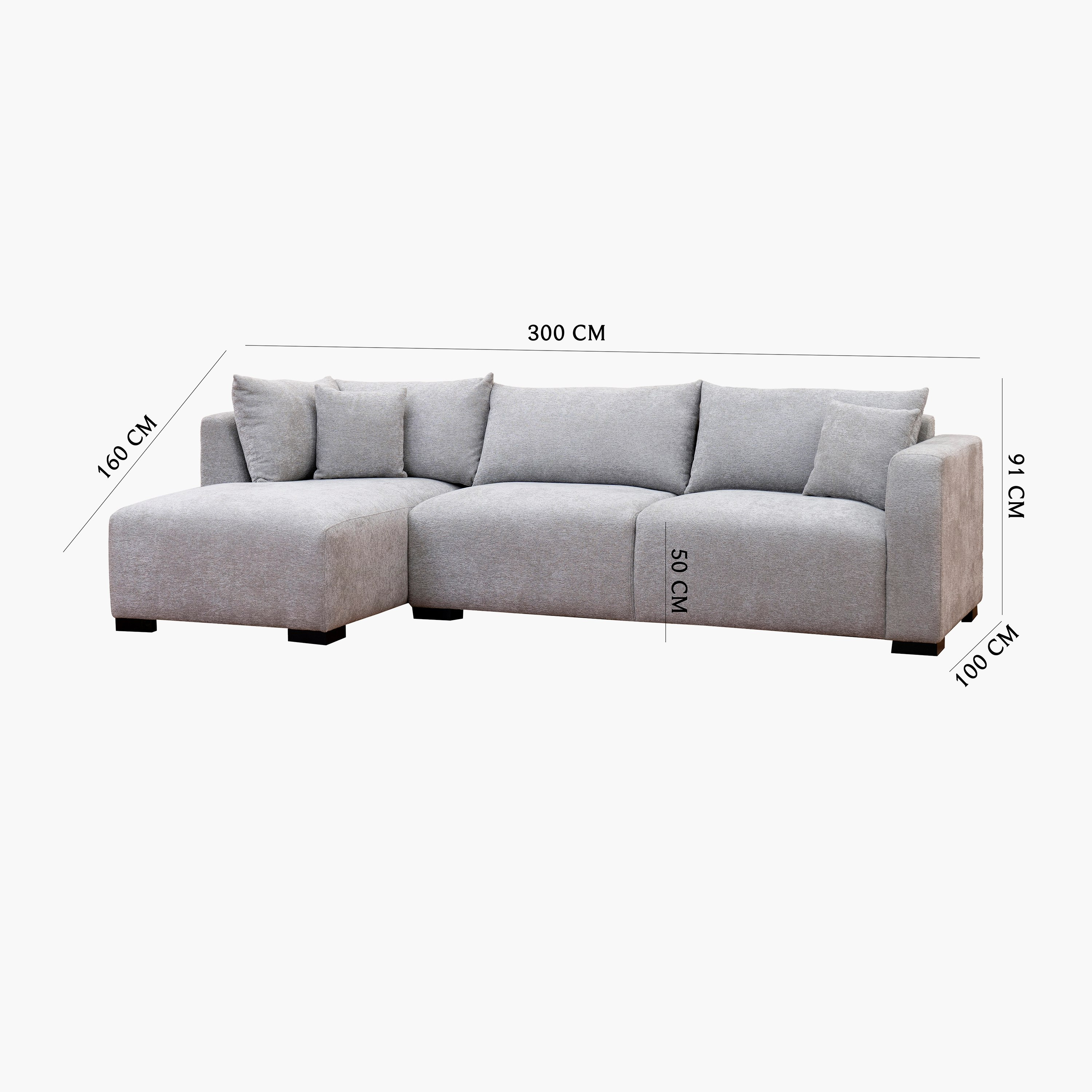 Andrea 4-Seater Left Corner Fabric Sofa with 2 Cushions-hbxlivingroom-sofasandarmchairs-cornersofas-image-10