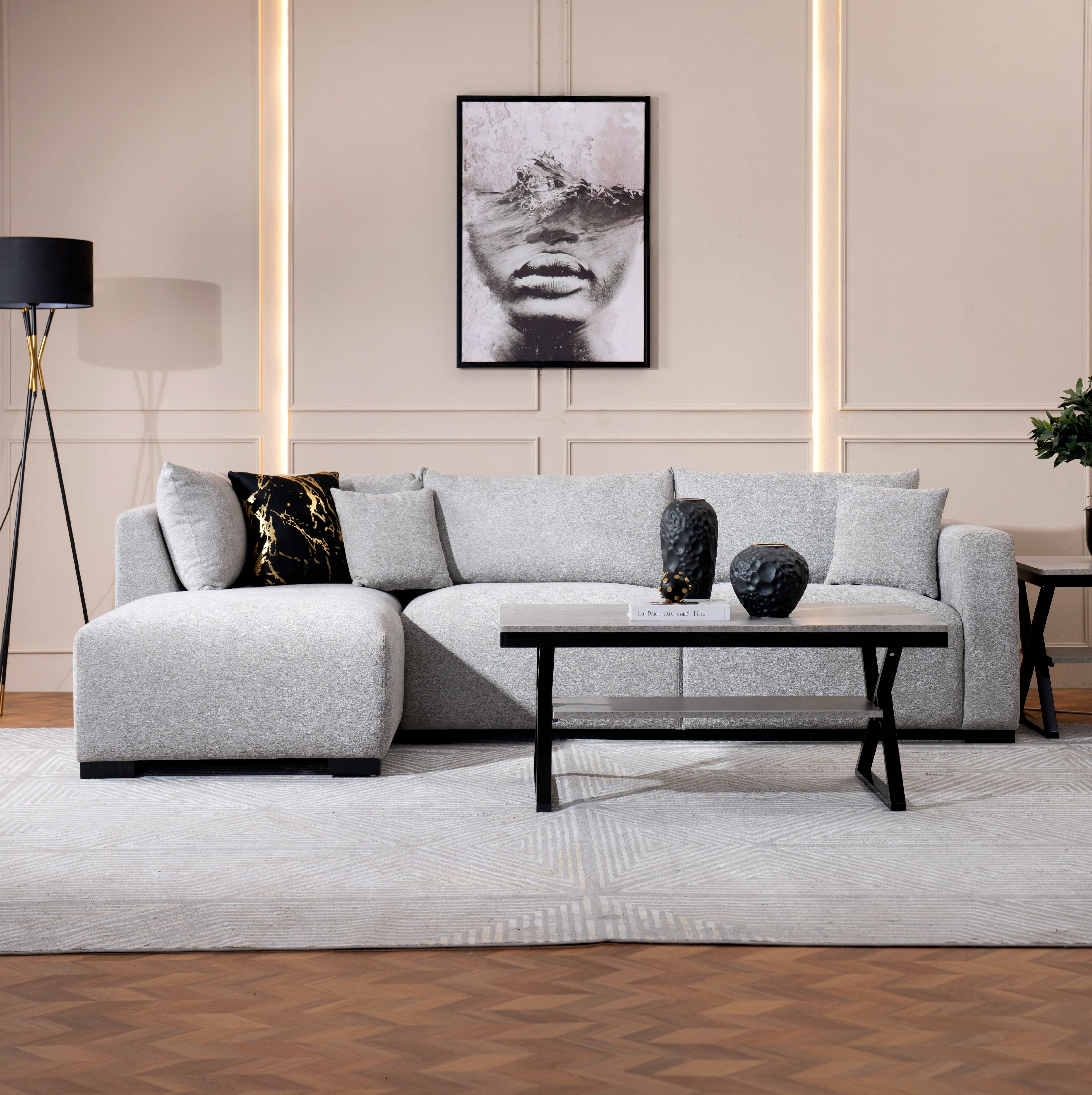 Andrea 4-Seater Left Corner Fabric Sofa with 2 Cushions-hbxlivingroom-sofasandarmchairs-cornersofas-image-2