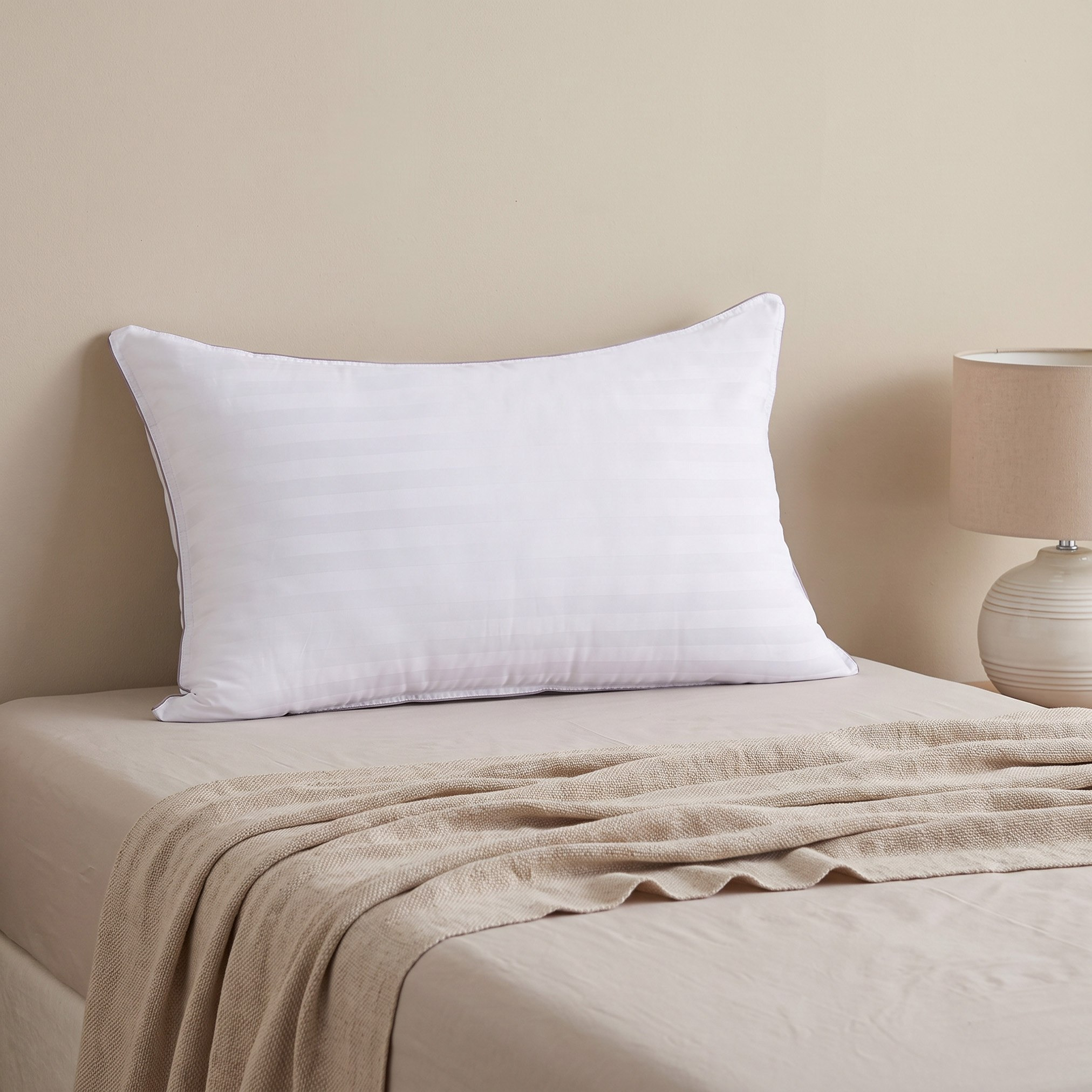 Hamilton 300 Thread Count Firm Support Pillow - 50x75 cm-hbxdecorandfurnishings-bedding-duvetsandpillows-image-1