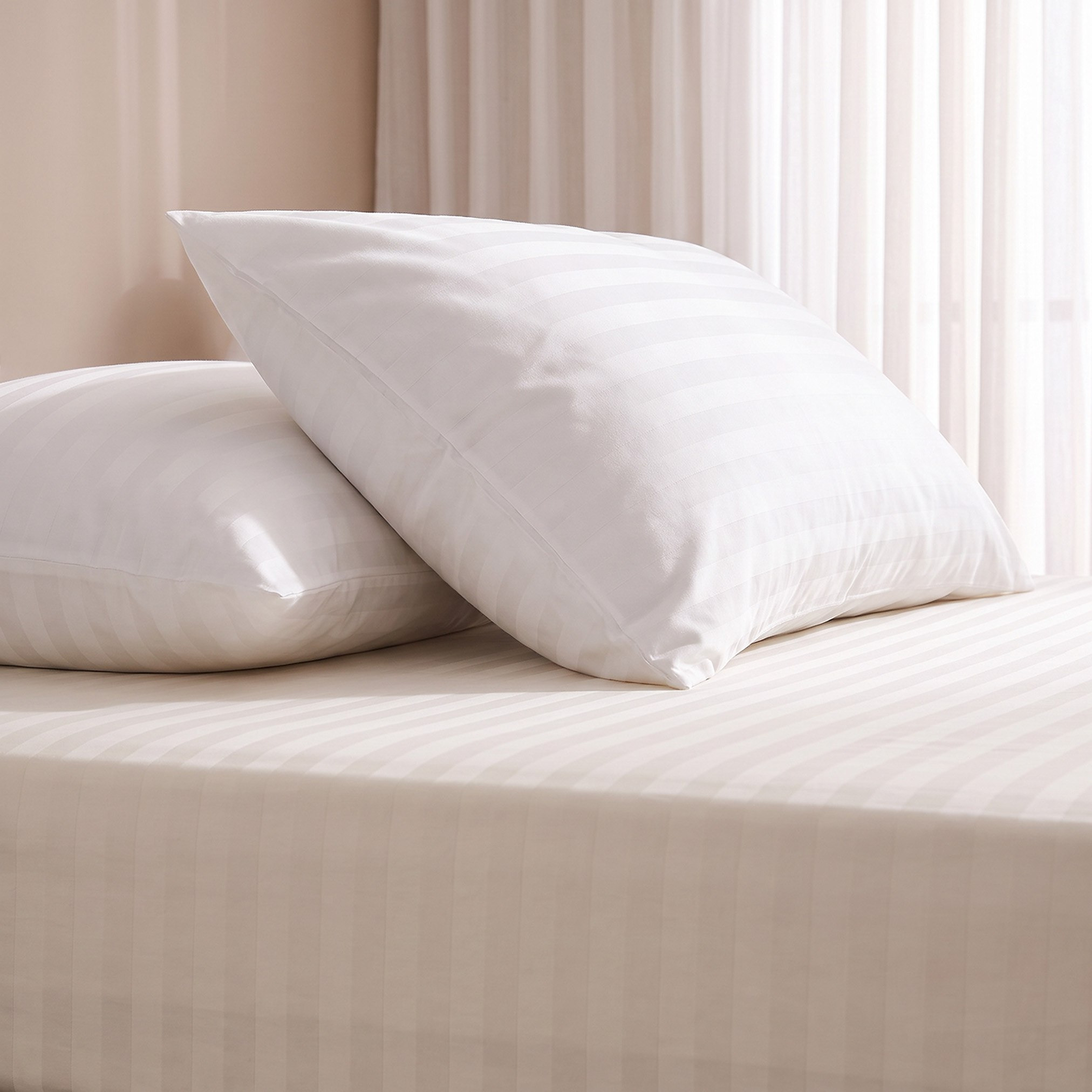 Standford 3-Piece Hotel Thin Embossed Stripe Microfibre King Fitted Sheet Set - 180x200+35 cm-hbxbedroom-bedding-comfortersets-image-5