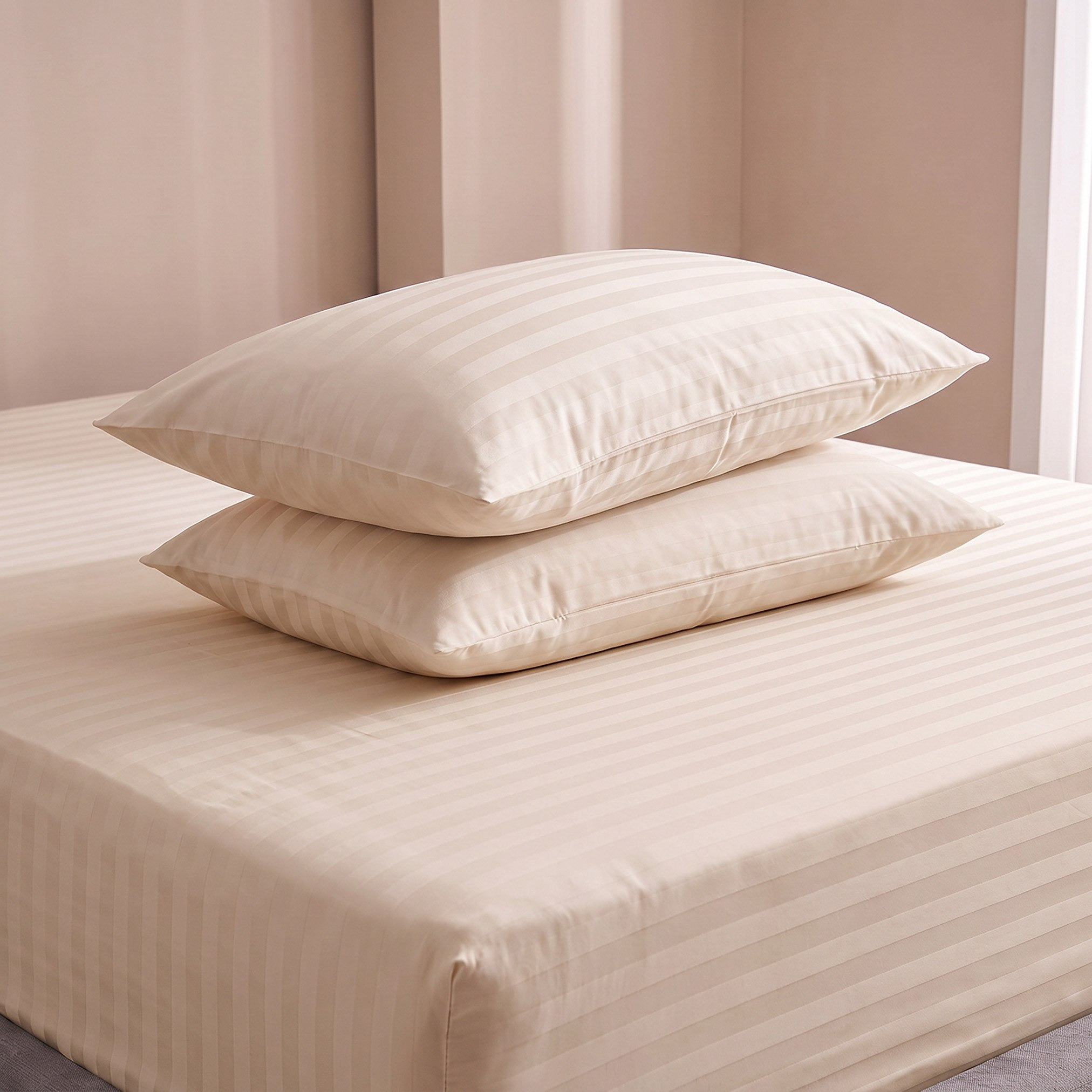 Standford 3-Piece Hotel Thin Embossed Stripe Microfibre King Fitted Sheet Set - 180x200+35 cm-hbxhomeware-bedding-fittedsheets-image-4
