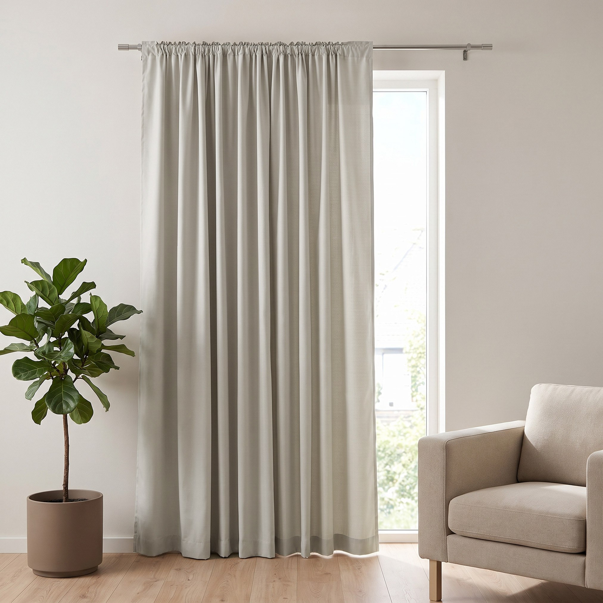 Glide Extra Wide Extra Long Single Blackout Curtain - 280x320 cm-hbxbedroom-windowcoverings-curtains-image-1