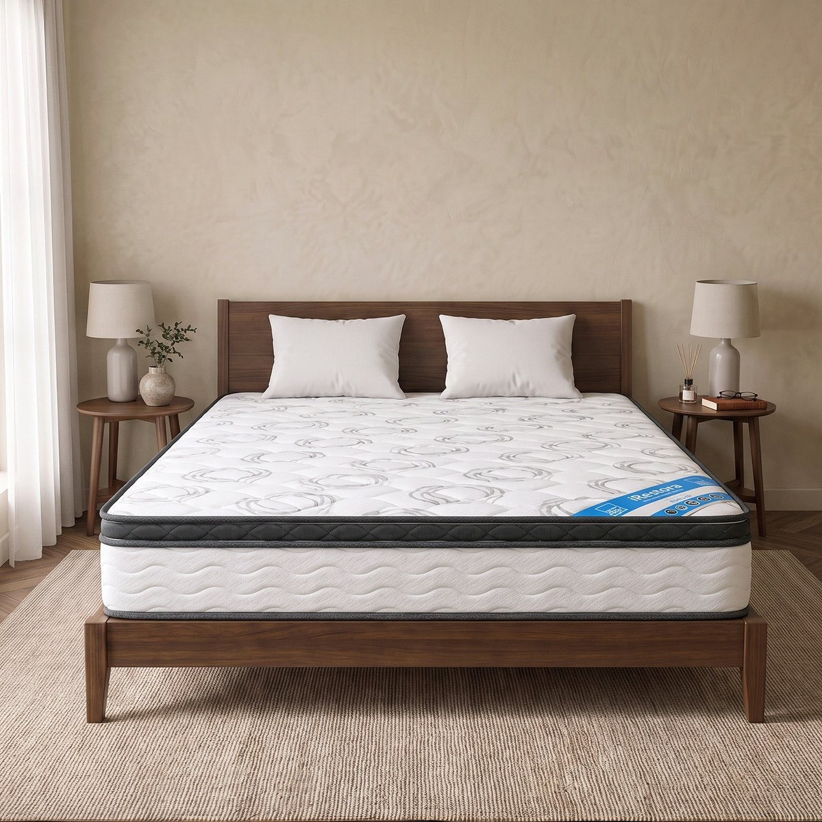 iSleepEase iRestora Firm Pocket Spring King Mattress - 180x200x25 cm-hbxfurniture-mattresses-king-image-9