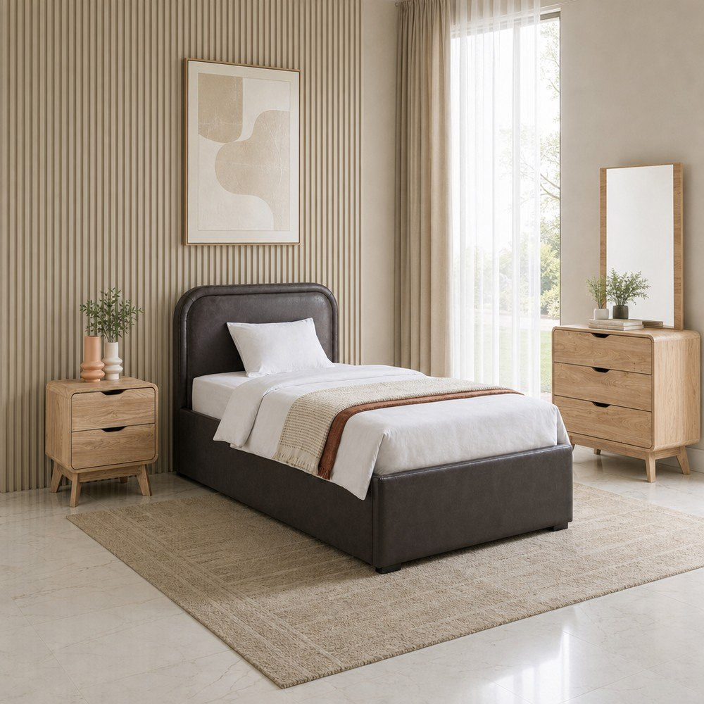 Nordica Opal 4-Piece Young Upholstered Hydraulic Storage Twin Bedroom Package-hbxfurniture-kidsroom-kidsroomsets-twin-image-1