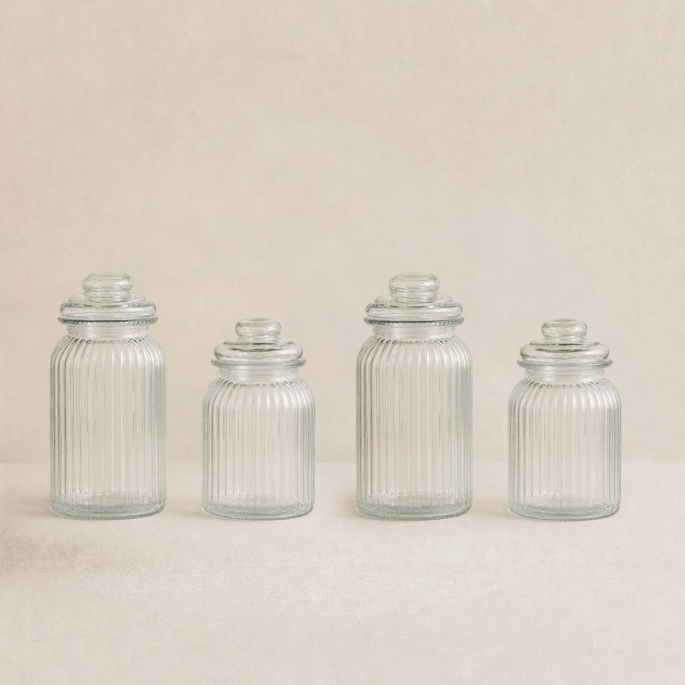 Essential 4-Piece Glass Jar Set-hbxhomeware-kitchenware-containersandjars-image-1