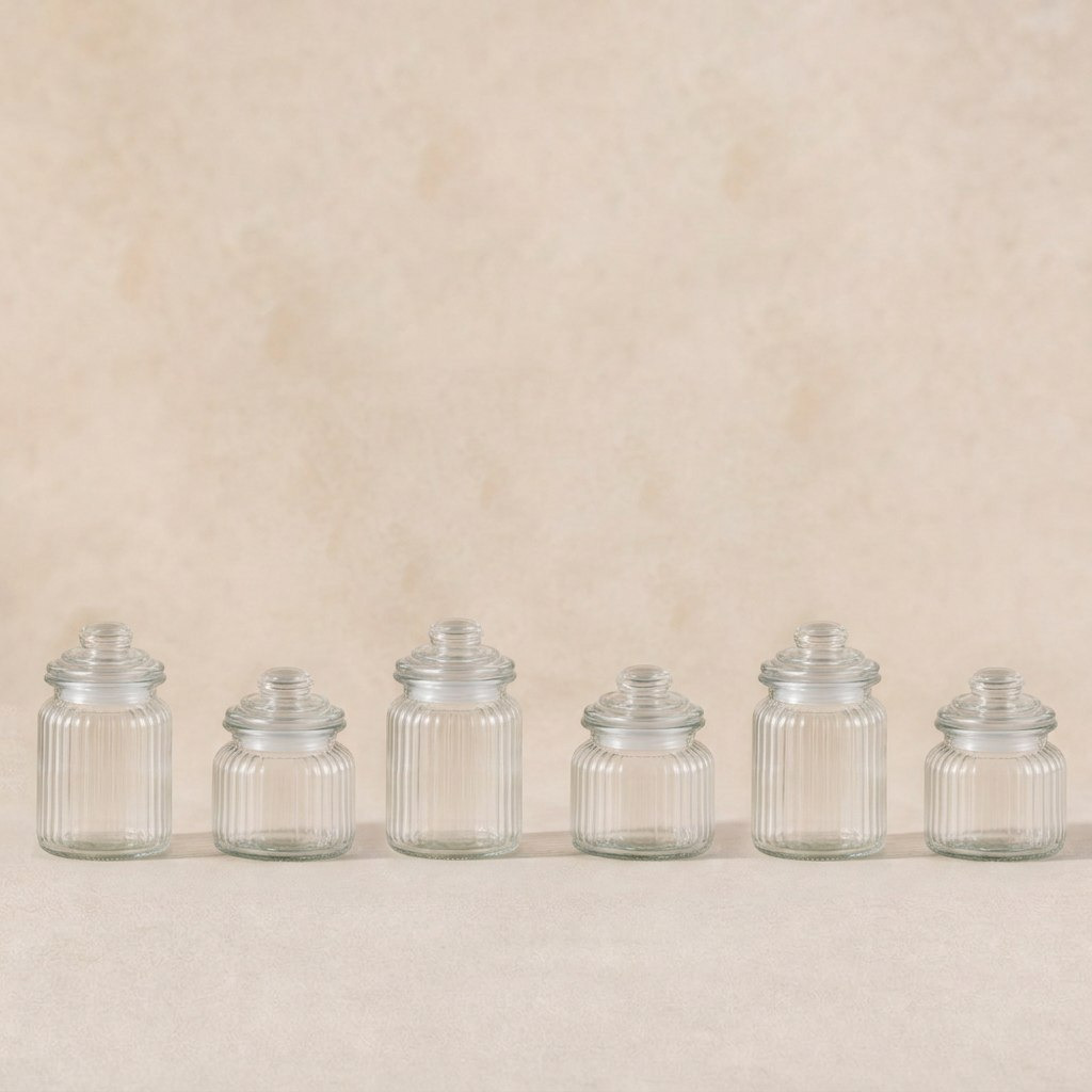 Essential 6-Piece Glass Jar Set-hbxhomeware-kitchenware-containersandjars-image-1