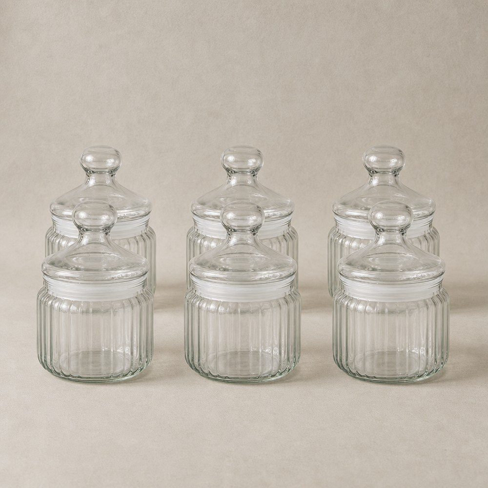 Luminarc 6-Piece Pot Club Glass Jar Set - 500 ml-hbxhomeware-kitchenware-containersandjars-image-1