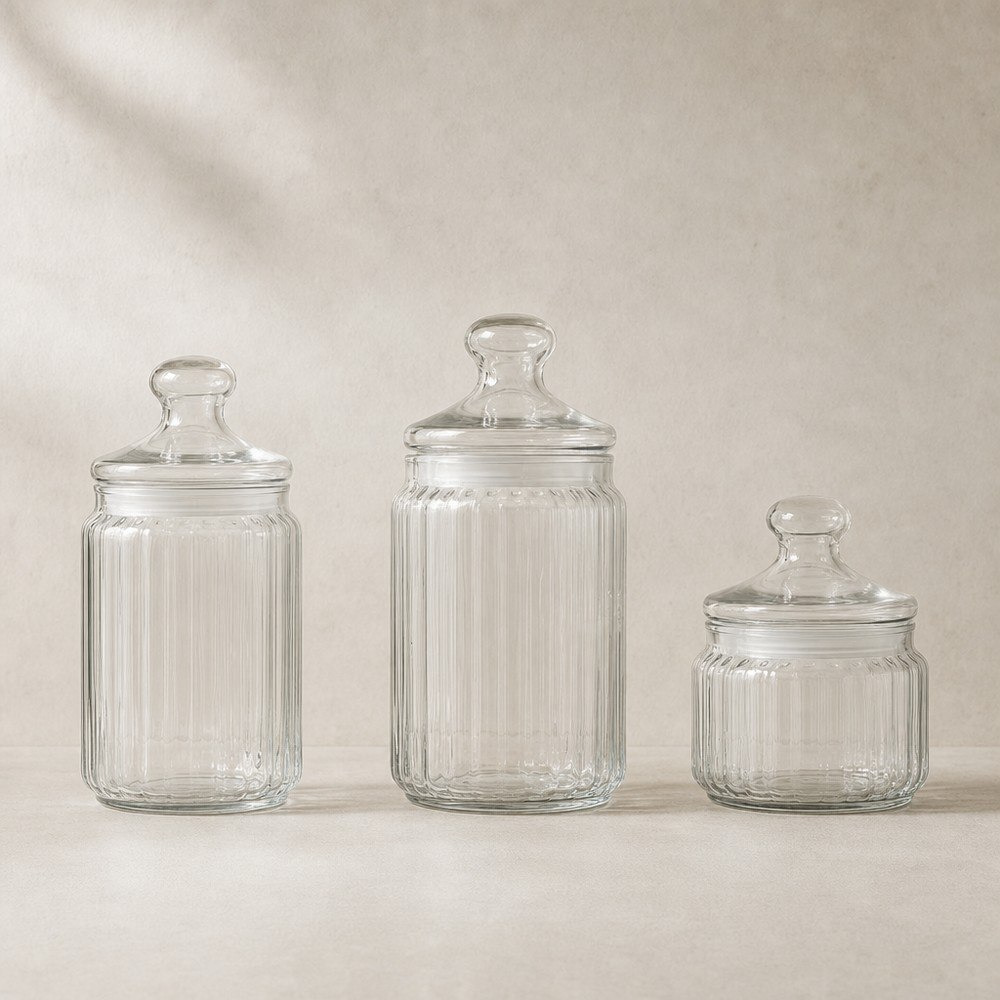 Luminarc 3-Piece Pot Club Glass Jar Set-hbxhomeware-kitchenware-containersandjars-image-1