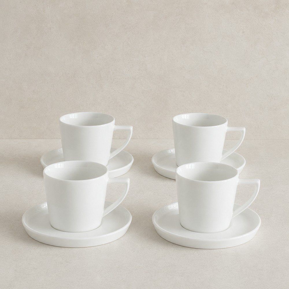 طقم فناجين مع صحون 4 قطع من أليس - 120 مل-hbxhomeware-diningandtabletop-coffeeandteasets-image-1