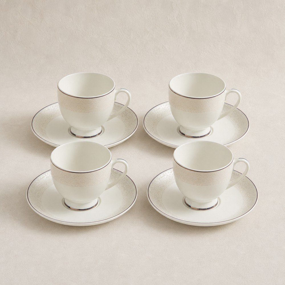 Sandra Espresso 4-Piece Cup and Saucer Set-hbxhomeware-diningandtabletop-coffeeandteasets-image-1