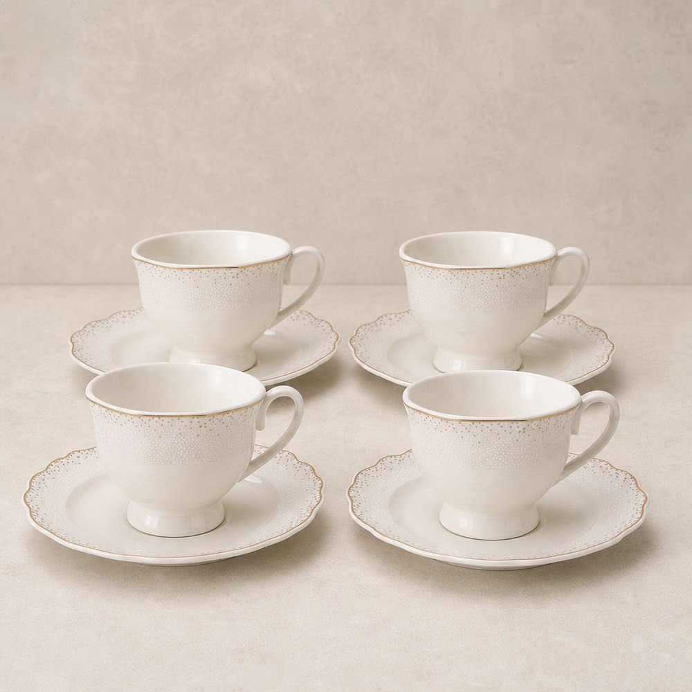 طقم 8 قطع فناجين وصحون من لينا - 220 مل-hbxhomeware-diningandtabletop-coffeeandteasets-image-1