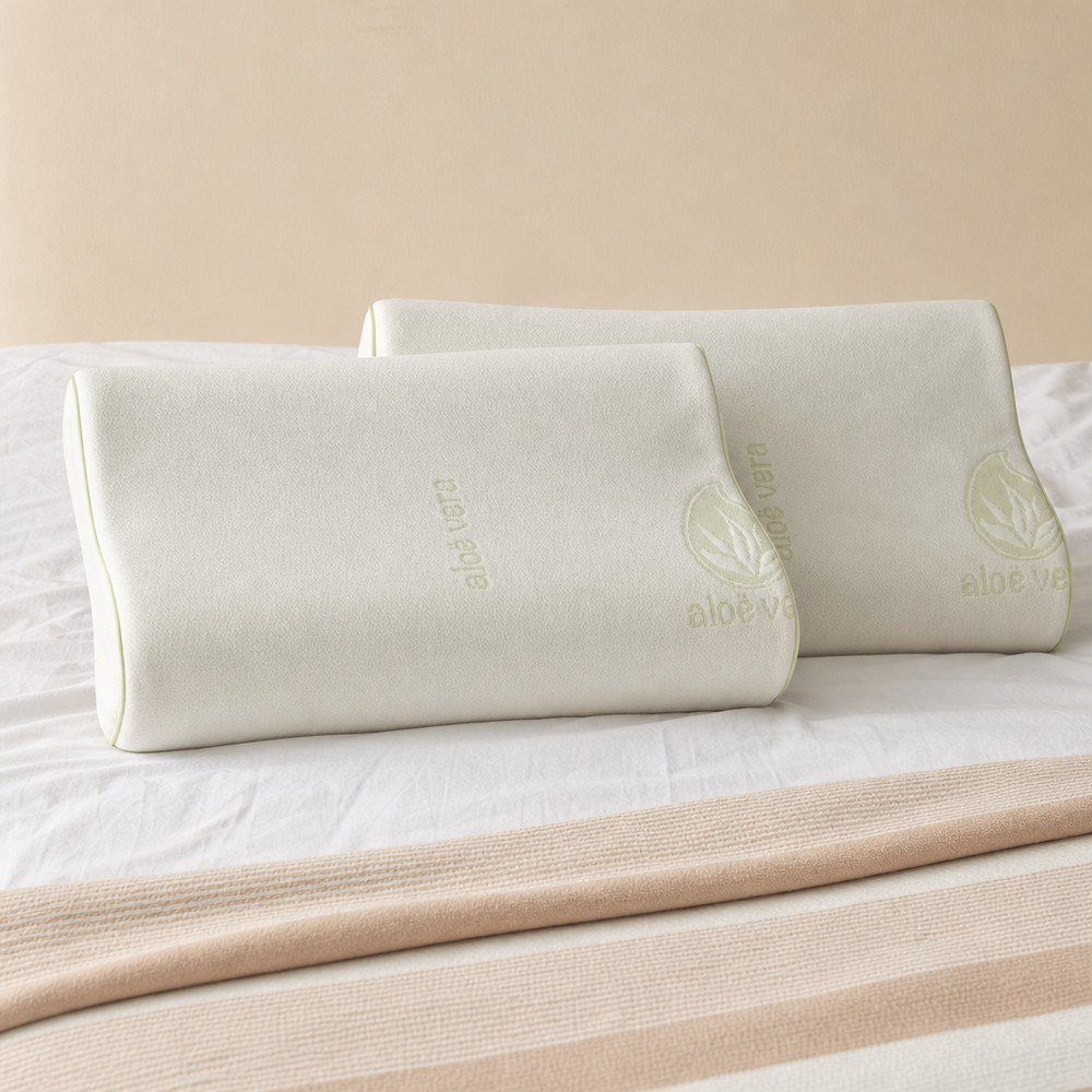 Aloevera 2-Piece Pillow Set - 60x40 cm-hbxdecorandfurnishings-bedding-duvetsandpillows-image-1