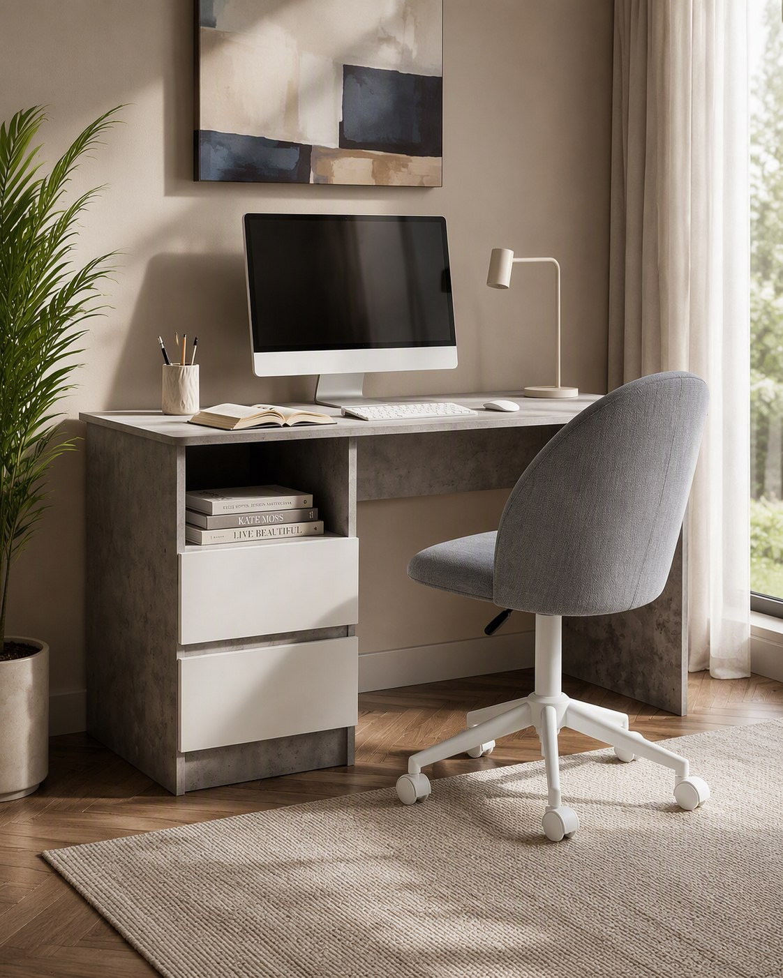 طقم مكتب منزلي قطعتين من ألفورد باتارا-hbxfurniture-office-desks-image-1