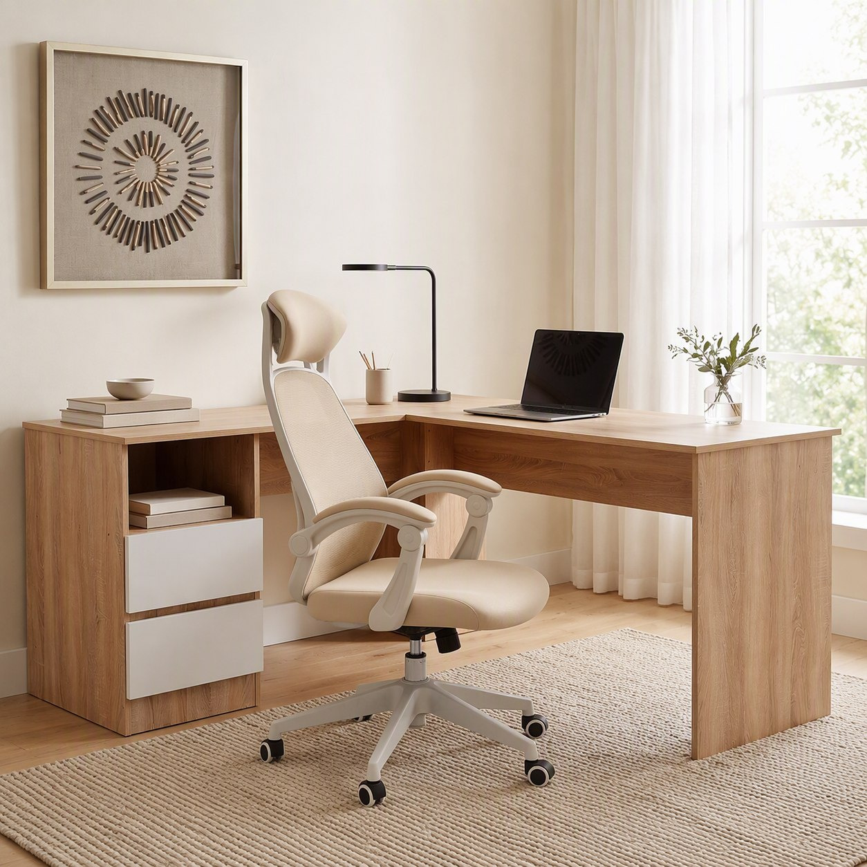 طقم مكتب منزلي قطعتين من ألفورد باتارا-hbxfurniture-office-desks-image-1