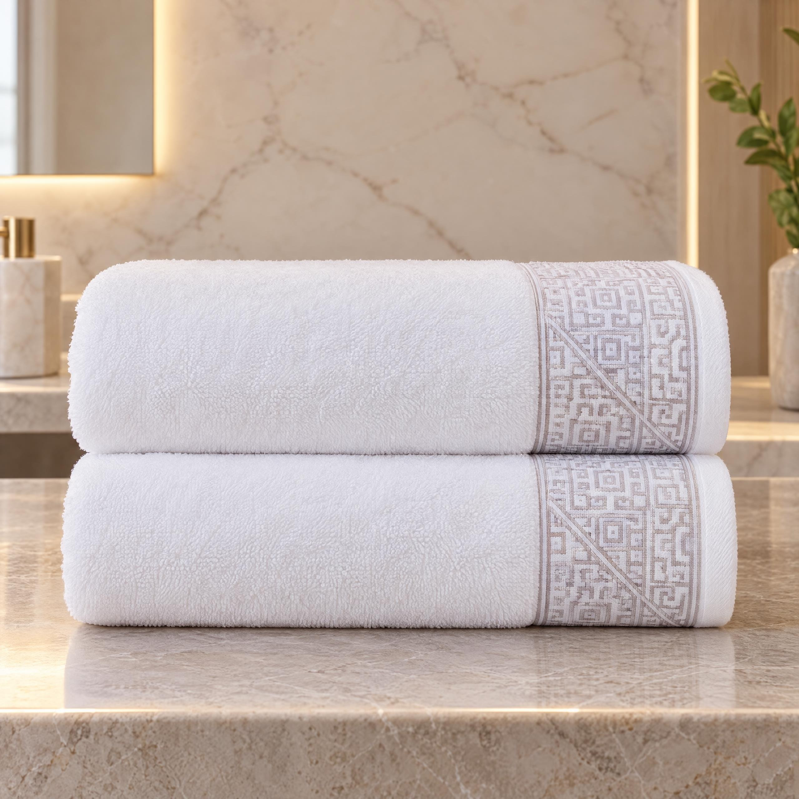 طقم مناشف حمام من وايت هافن - قطعتين-hbxbathroom-bathroomtextiles-image-1