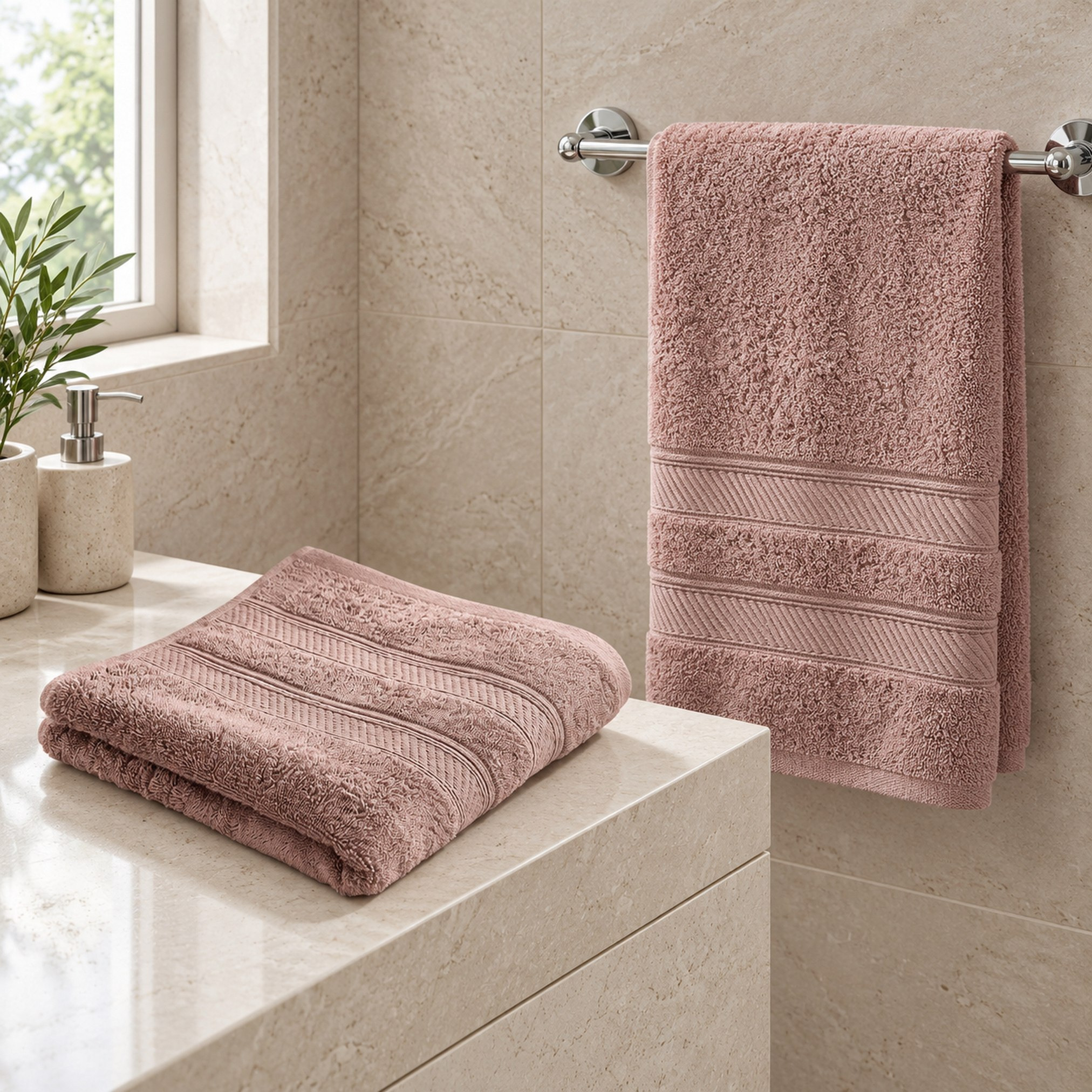 طقم مناشف يد قطعتين من إسنشيال-hbxbathroom-bathroomtextiles-image-1