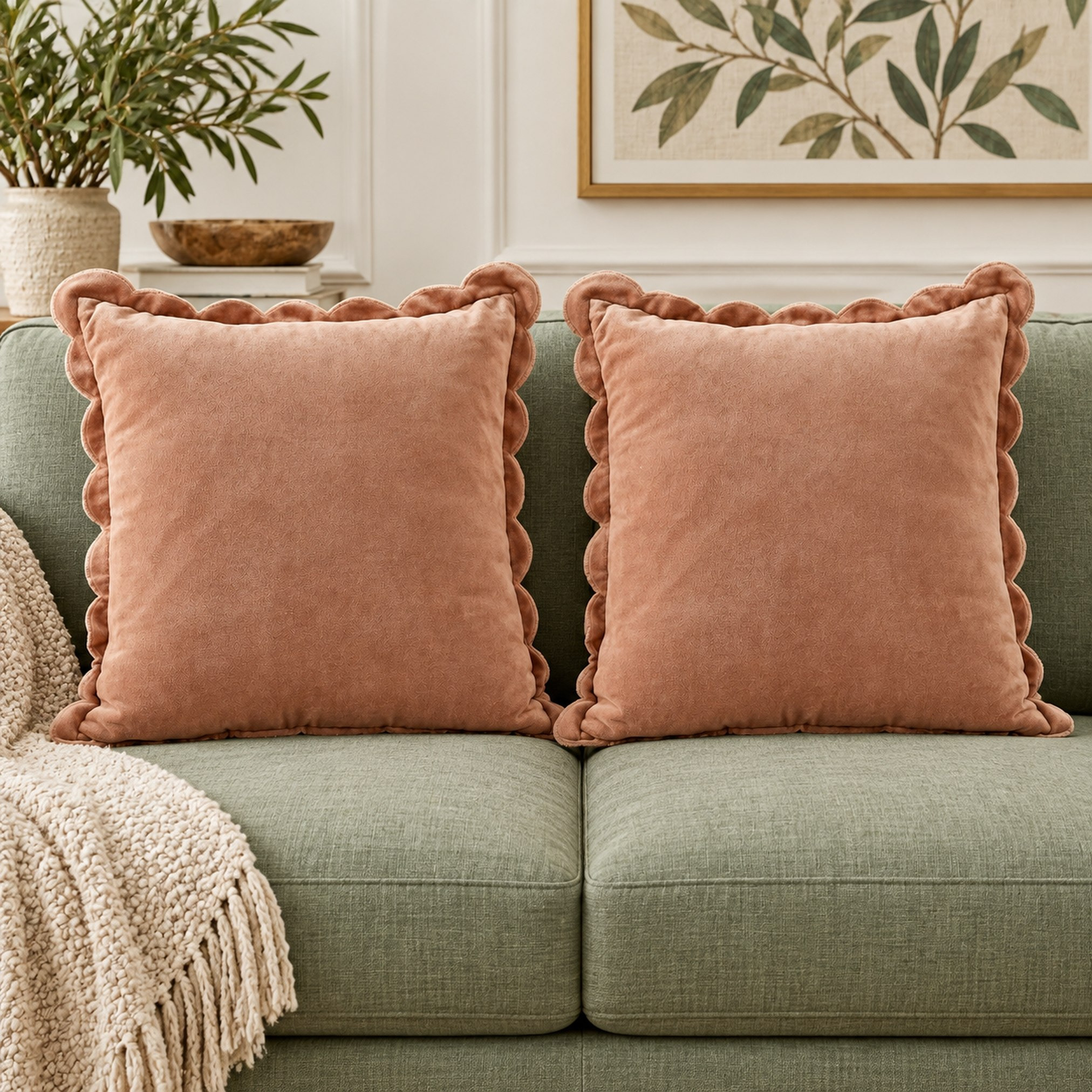 طقم 2 وسادة محشوة من سكالوب-hbxlivingroom-furnishings-cushionsandcovers-filledcushions-image-1